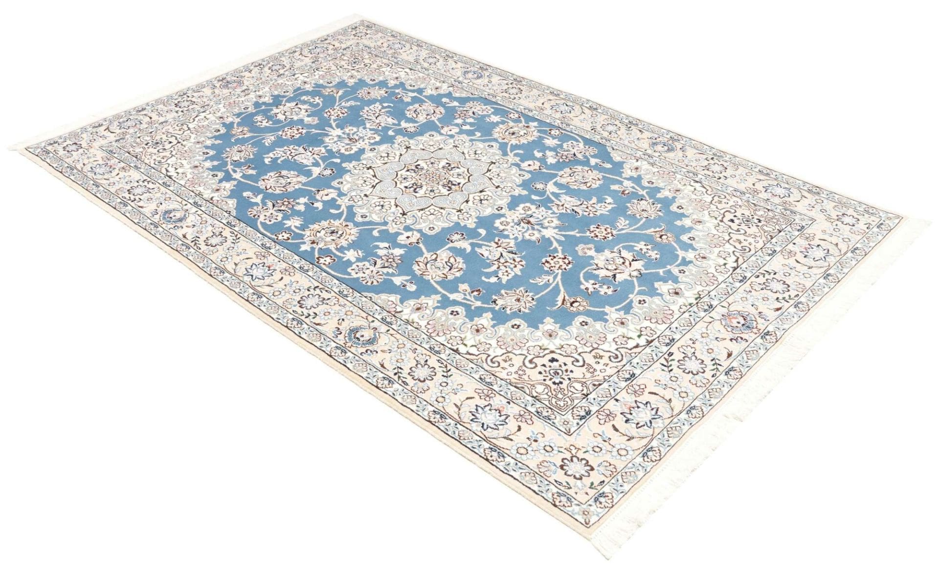 Handgeknüpfter Nain Perserteppich, 143 × 215 cm, Wolle
