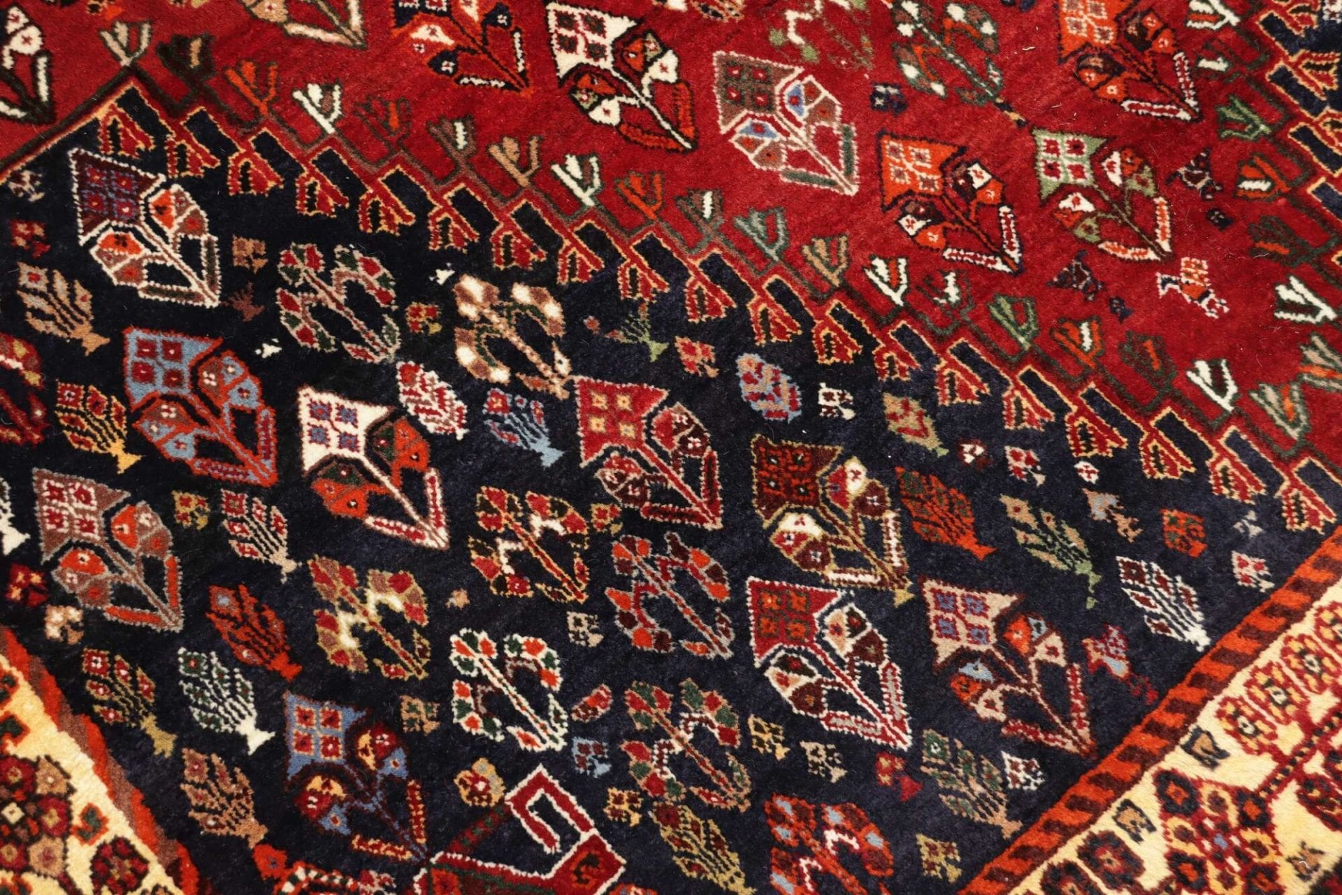 Handgeknüpfter Qashqai Perserteppich, 165 × 238 cm, Wolle