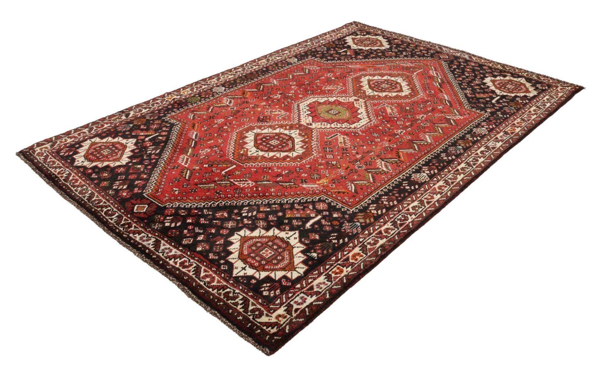Shiraz Perserteppich 176 × 260 cm aus Wolle, handgeknüpft