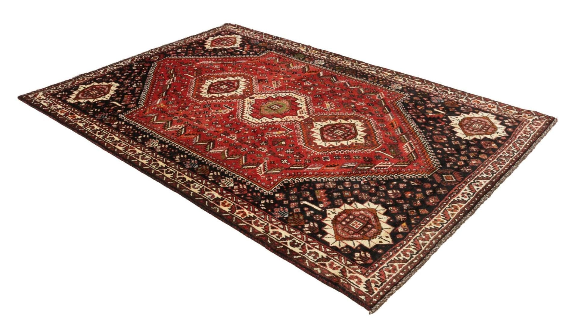 Shiraz Perserteppich 176 × 260 cm aus Wolle, handgeknüpft