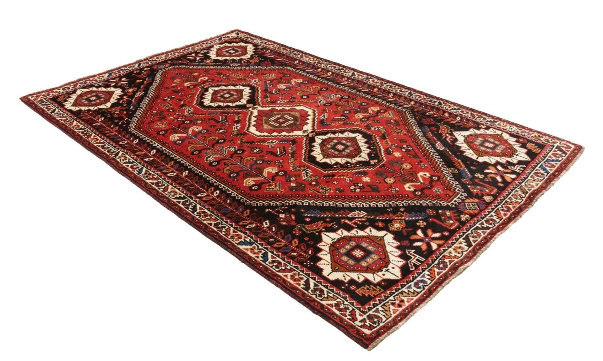 Handgeknüpfter Shiraz Perserteppich, 171 × 260 cm, Wolle