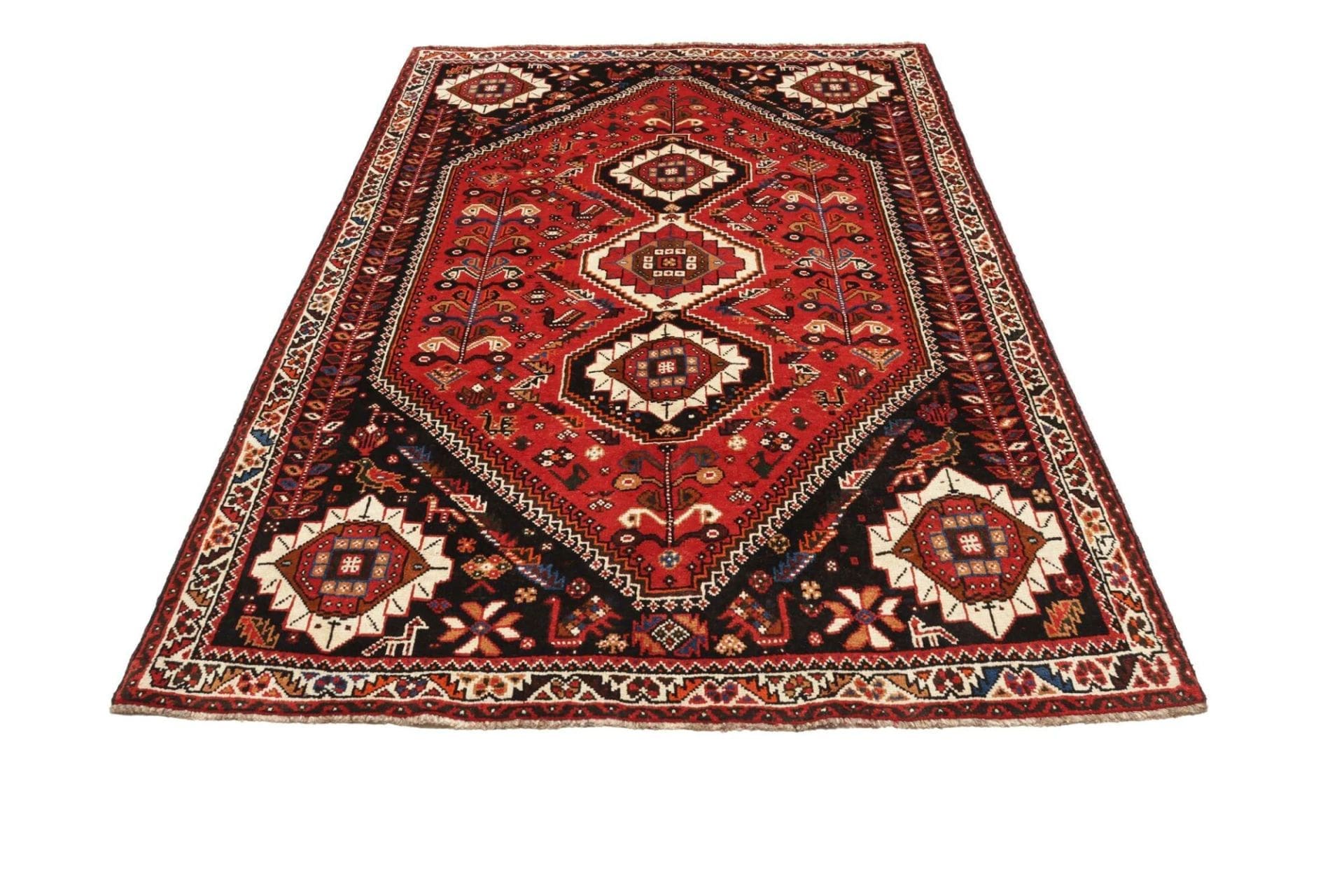 Handgeknüpfter Shiraz Perserteppich, 171 × 260 cm, Wolle