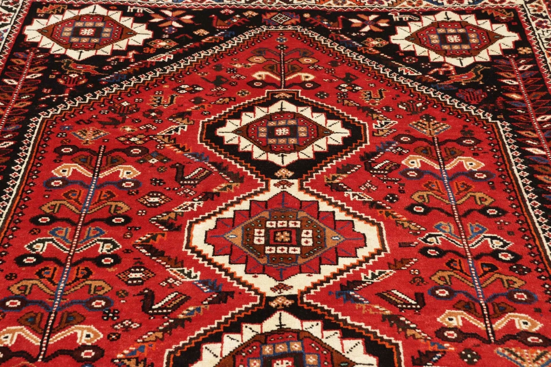Handgeknüpfter Shiraz Perserteppich, 171 × 260 cm, Wolle