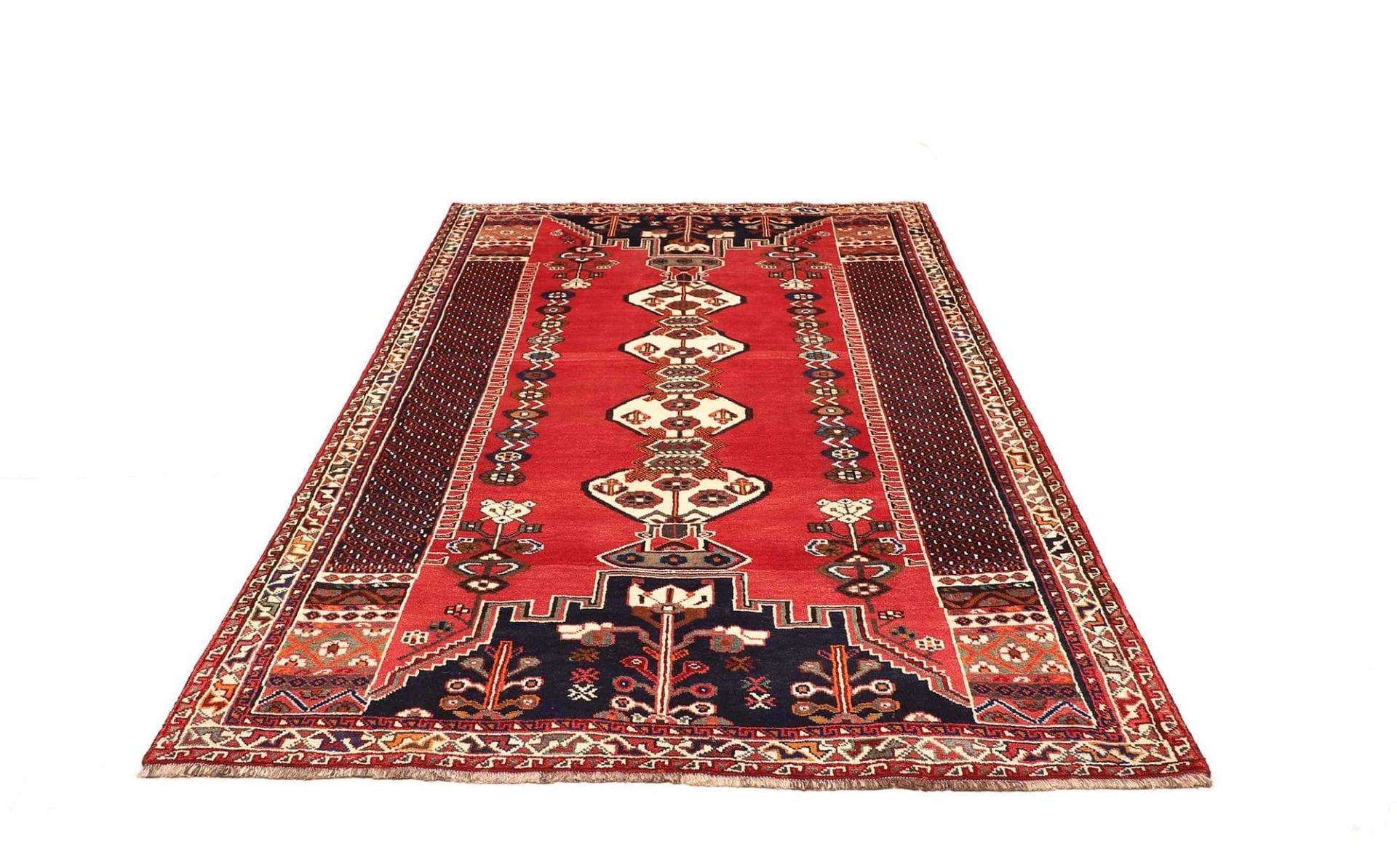 Handgeknüpfter Shiraz Perserteppich, 163 × 240 cm, Wolle
