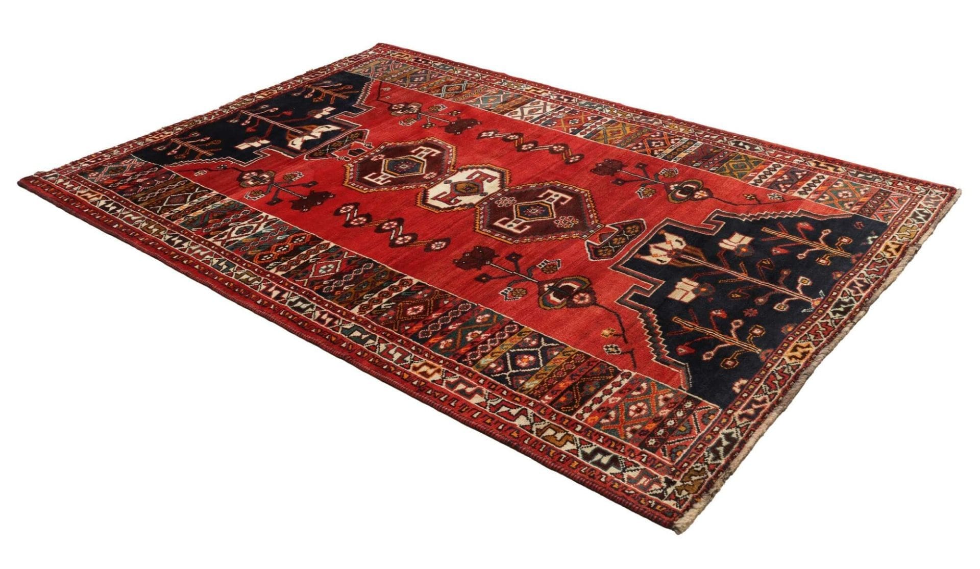 Shiraz Perserteppich 173 × 253 cm aus Wolle, handgeknüpft