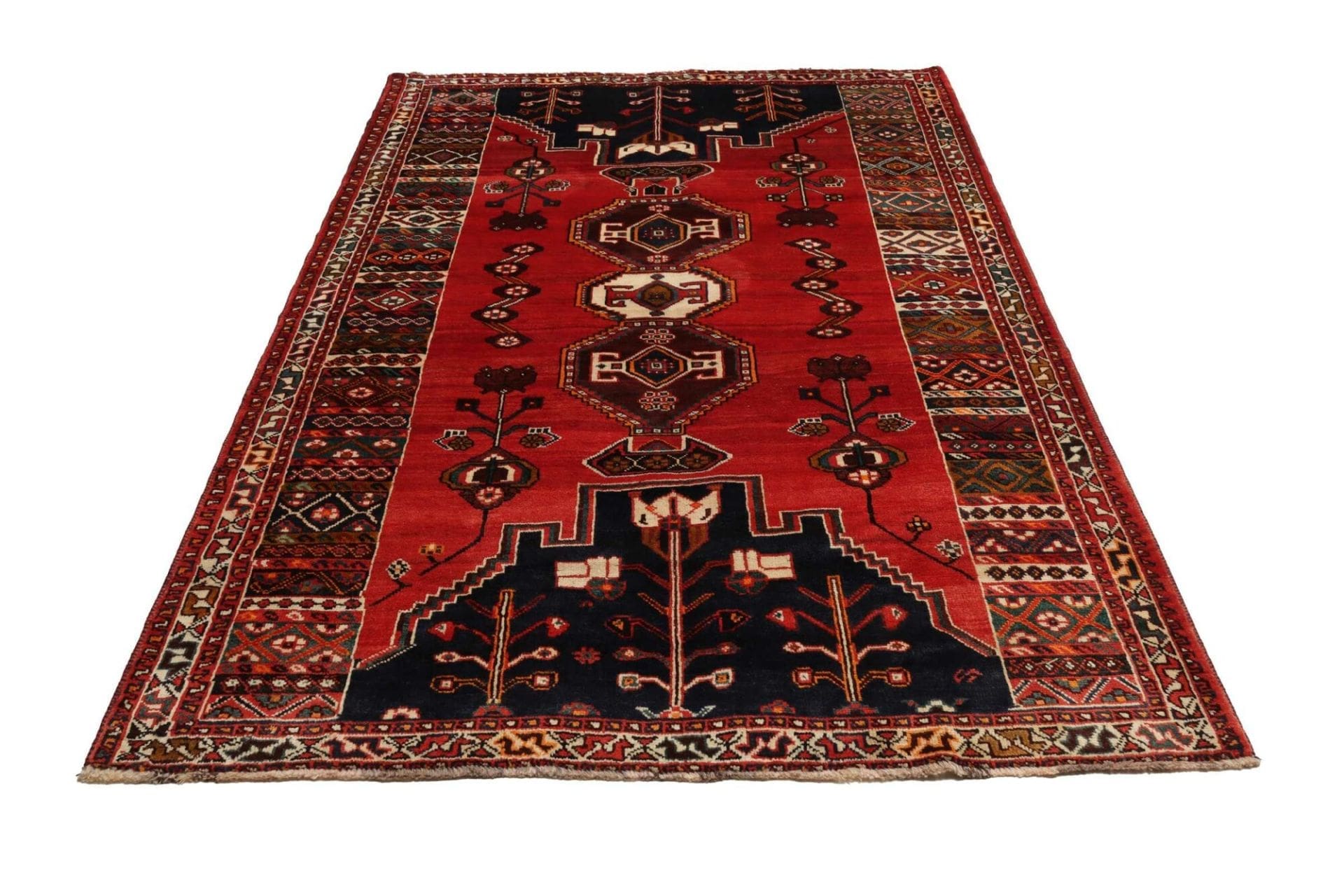 Shiraz Perserteppich 173 × 253 cm aus Wolle, handgeknüpft