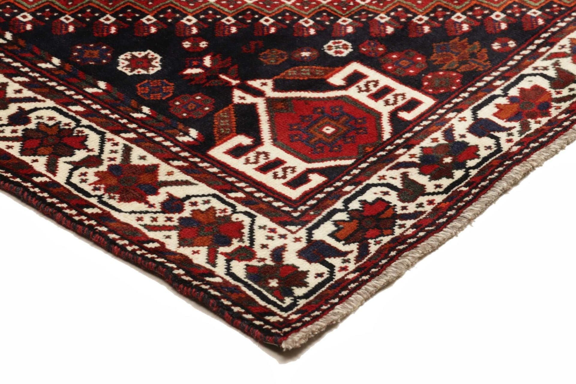 Handgeknüpfter Shiraz Perserteppich, 165 × 252 cm, Wolle