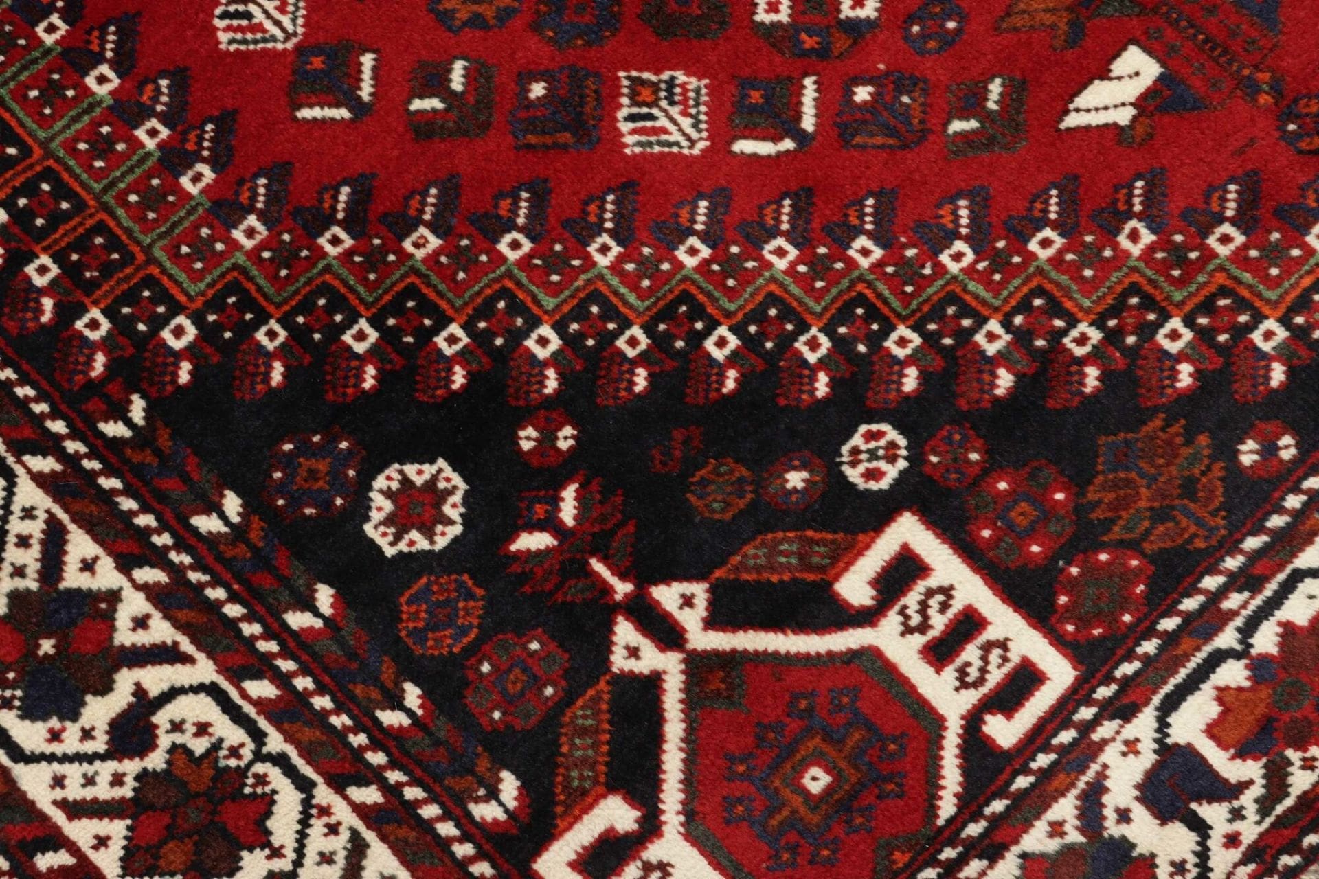 Handgeknüpfter Shiraz Perserteppich, 165 × 252 cm, Wolle
