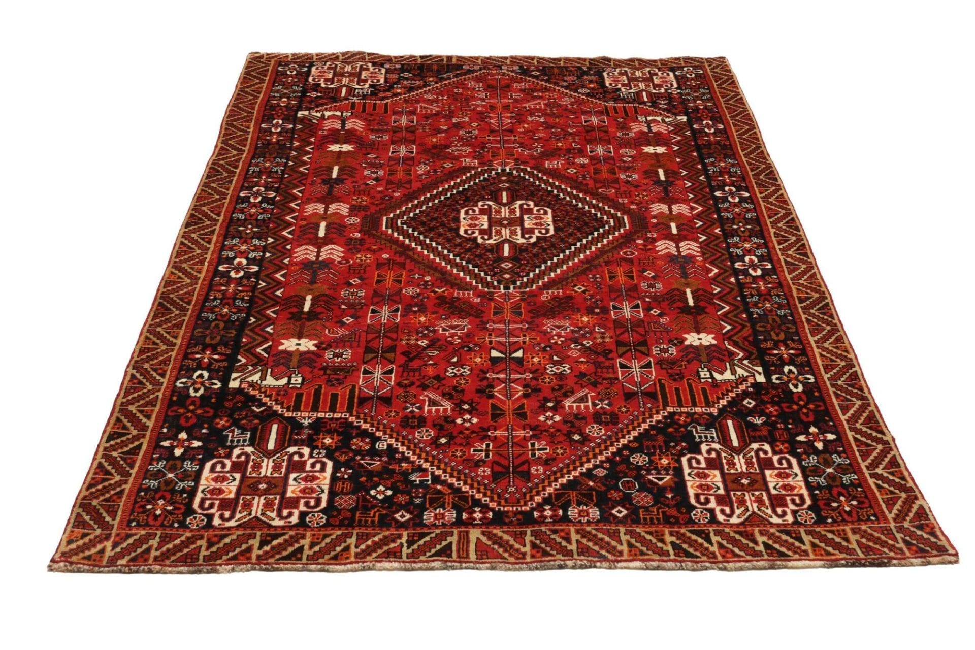 Qashqai Perserteppich aus Iran, 161 × 257 cm