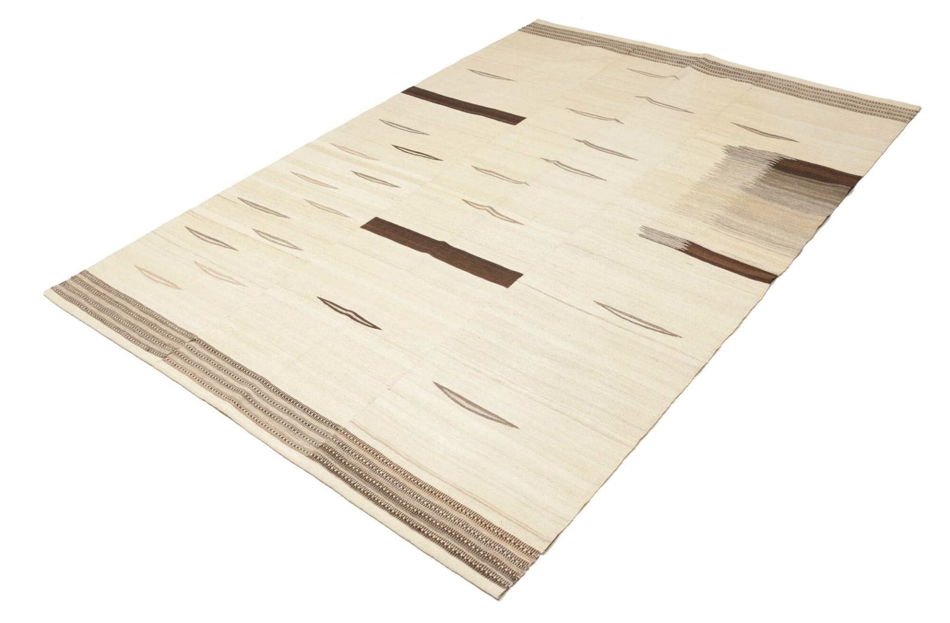 kelim-neo-168-x-233cm-handgewebt-rustikales-flair-orientteppich-1 Handgewebter Kelim Perserteppich, 168 × 233 cm, Wolle