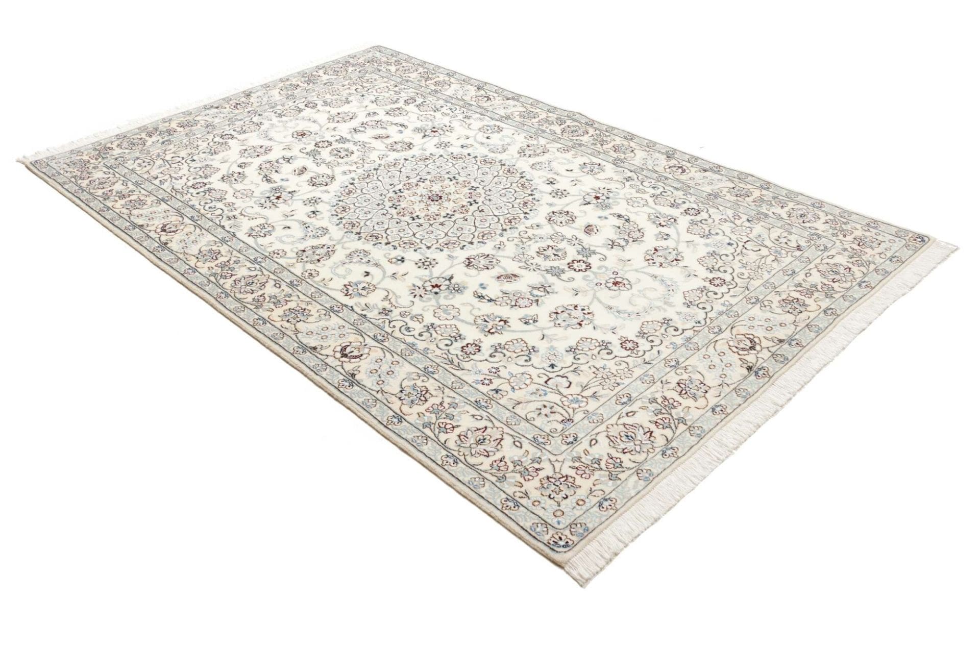 nain-teppich-157-x-242-cm-florale-muster-handgeknupft-perserteppich-2 Handgeknüpfter Nain Perserteppich, 157 × 242 cm, Wolle