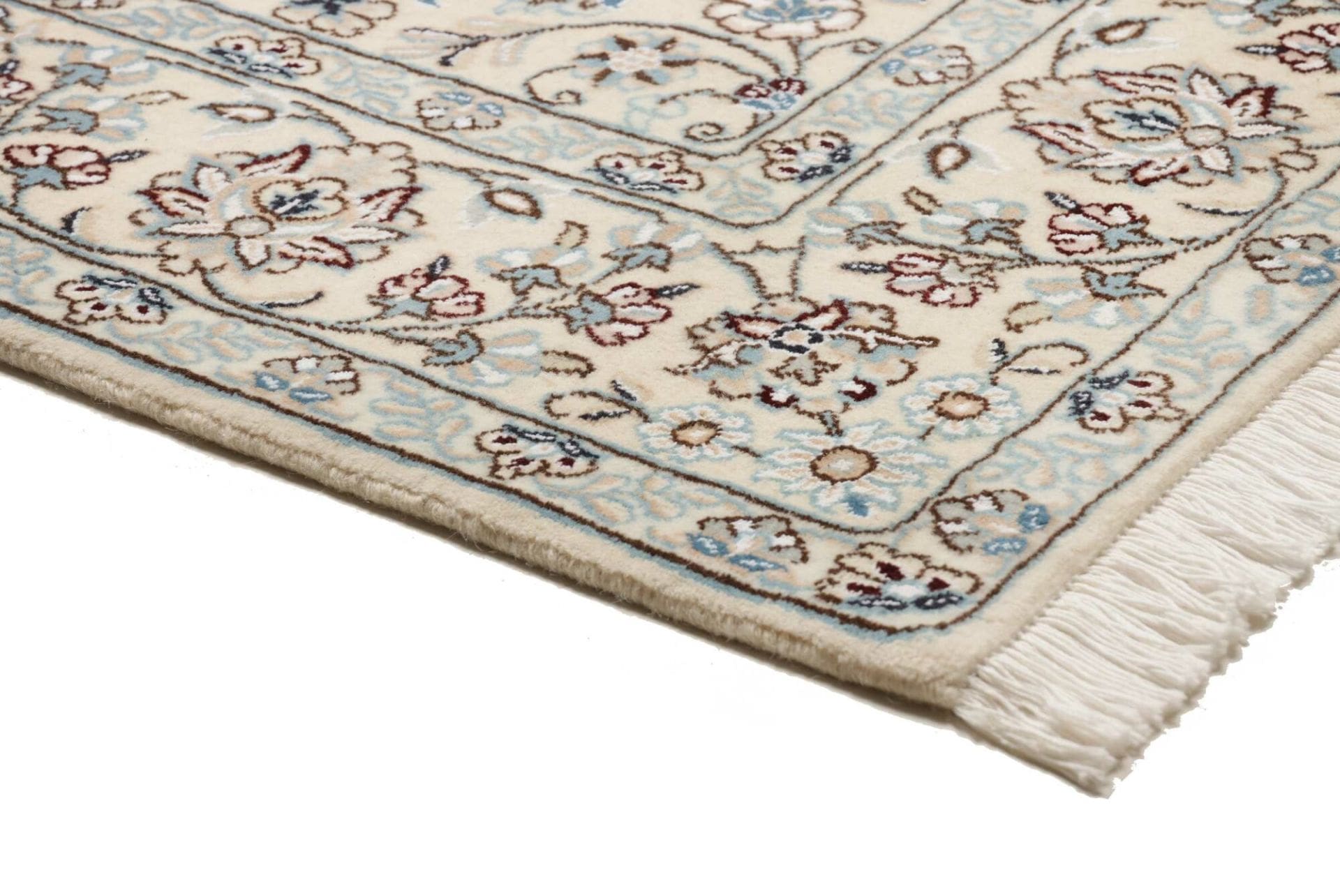 nain-teppich-157-x-242-cm-florale-muster-handgeknupft-perserteppich-4 Handgeknüpfter Nain Perserteppich, 157 × 242 cm, Wolle