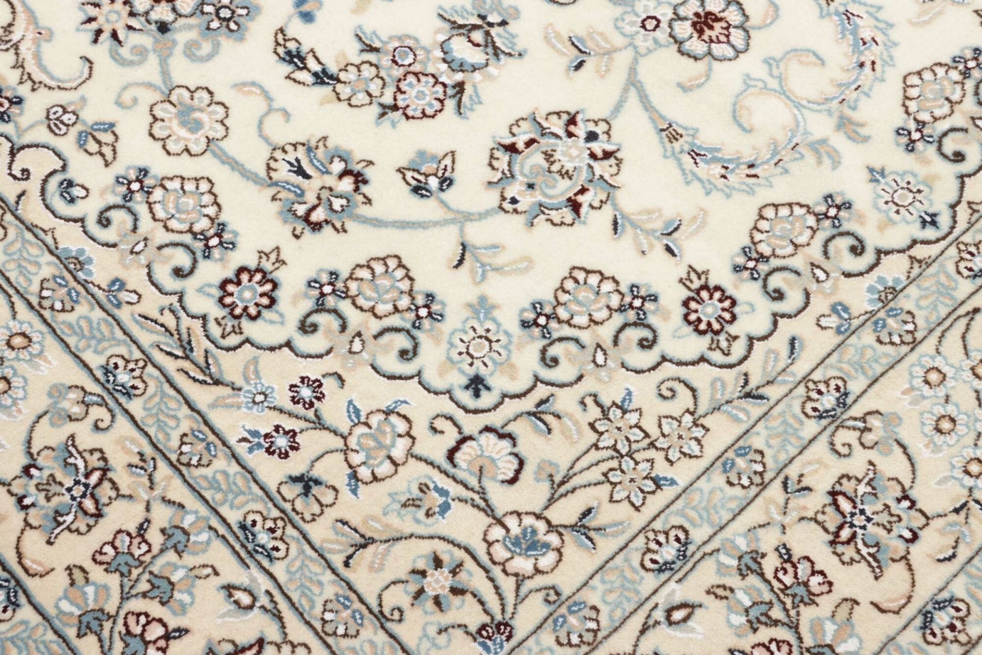 nain-teppich-157-x-242-cm-florale-muster-handgeknupft-perserteppich-5 Handgeknüpfter Nain Perserteppich, 157 × 242 cm, Wolle