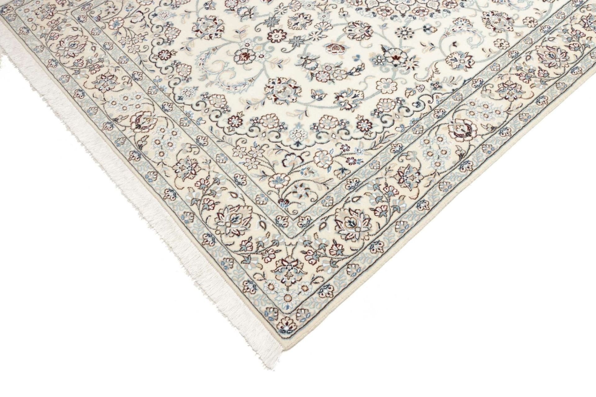 nain-teppich-157-x-242-cm-florale-muster-handgeknupft-perserteppich-6 Handgeknüpfter Nain Perserteppich, 157 × 242 cm, Wolle