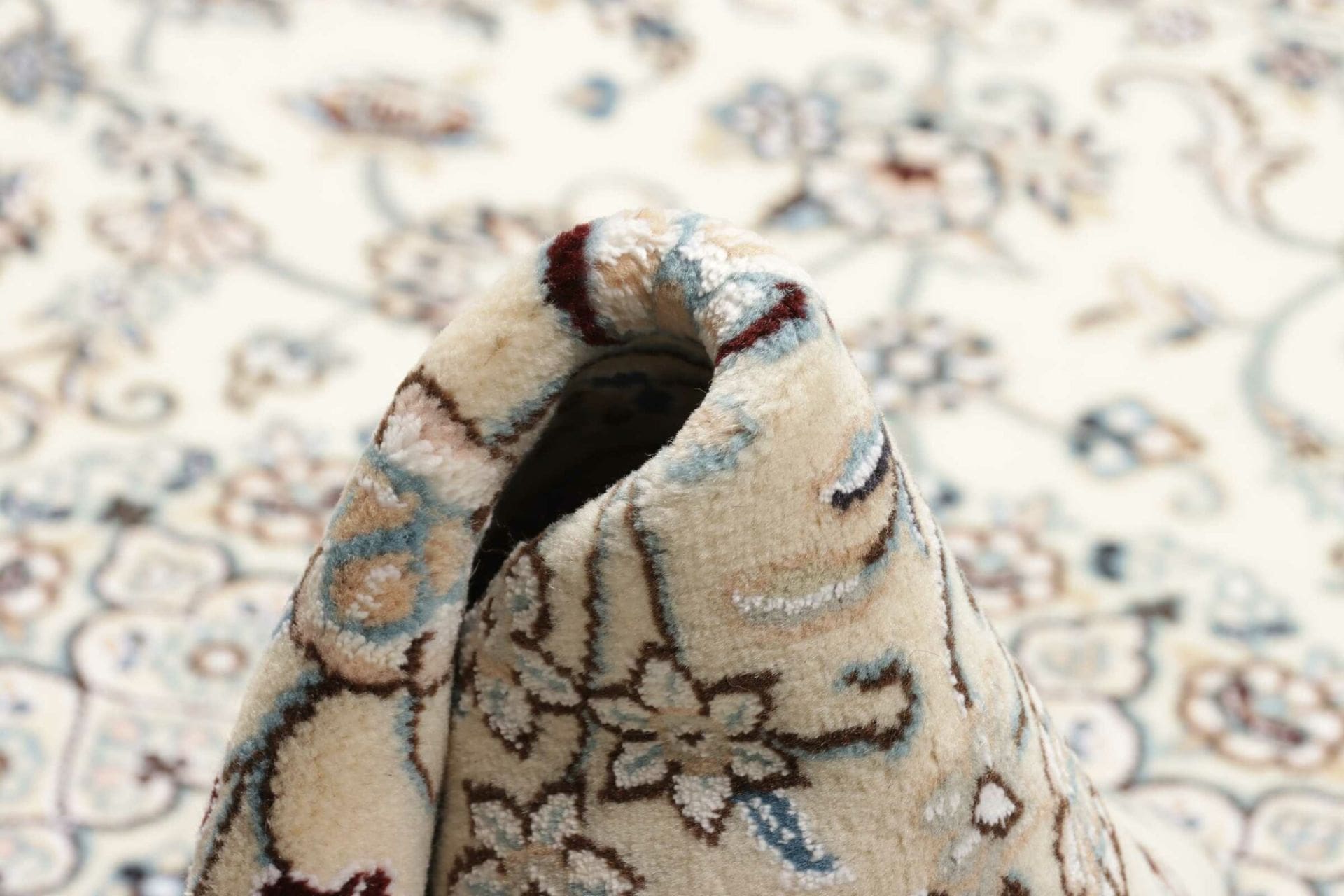 nain-teppich-157-x-242-cm-florale-muster-handgeknupft-perserteppich-9 Handgeknüpfter Nain Perserteppich, 157 × 242 cm, Wolle