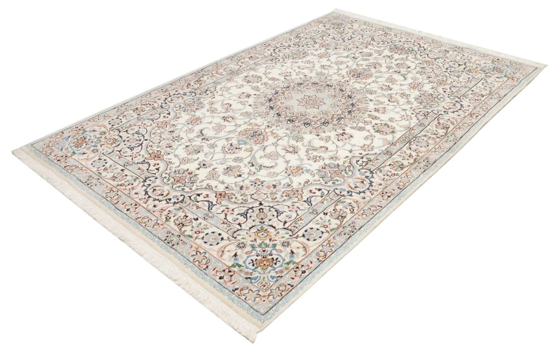 nain-teppich-160-x-247cm-florales-muster-handgeknupft-perserteppich-1 Nain Perserteppich 160 × 247 cm aus Wolle, handgeknüpft