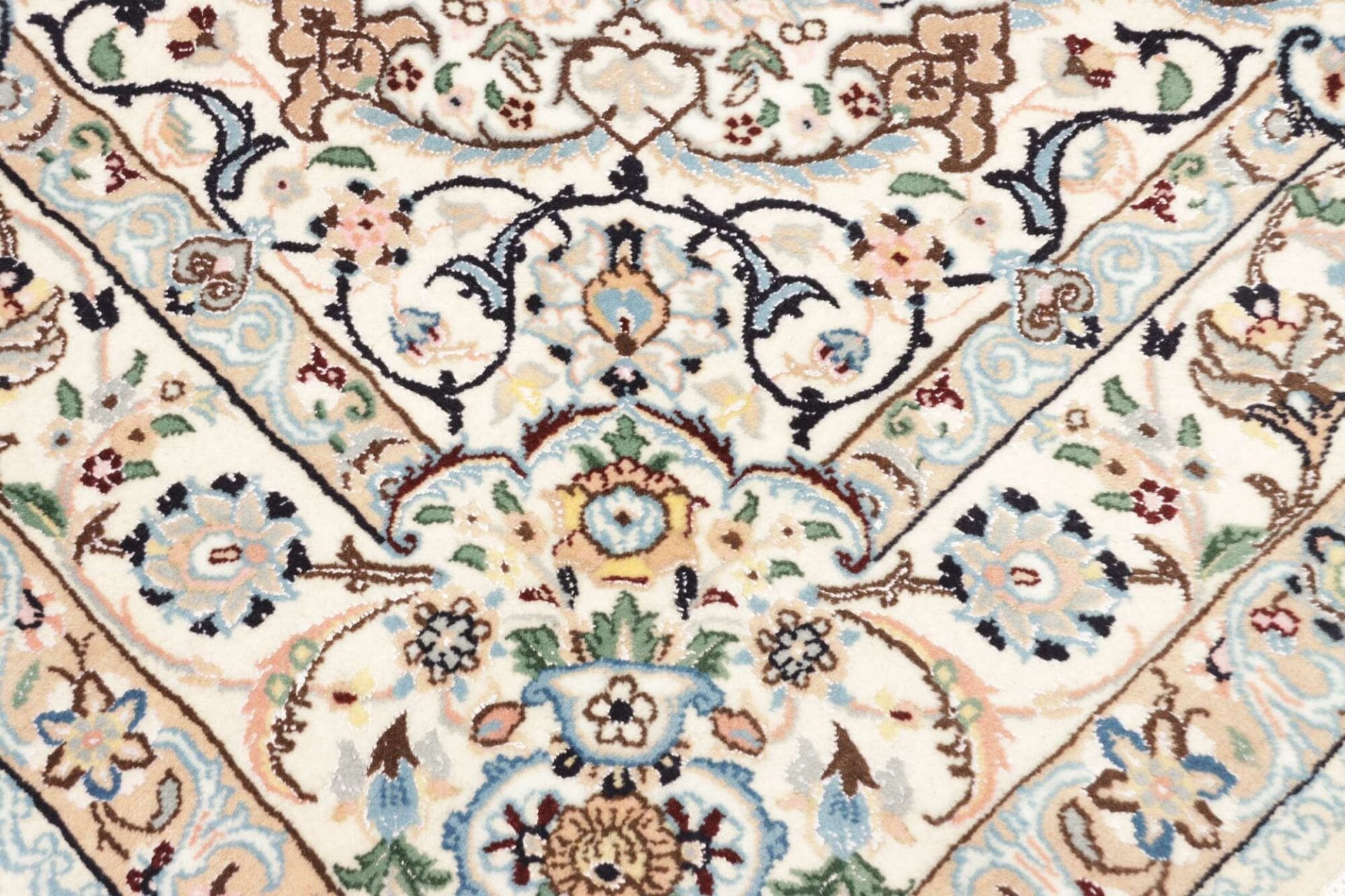 nain-teppich-160-x-247cm-florales-muster-handgeknupft-perserteppich-5 Nain Perserteppich 160 × 247 cm aus Wolle, handgeknüpft