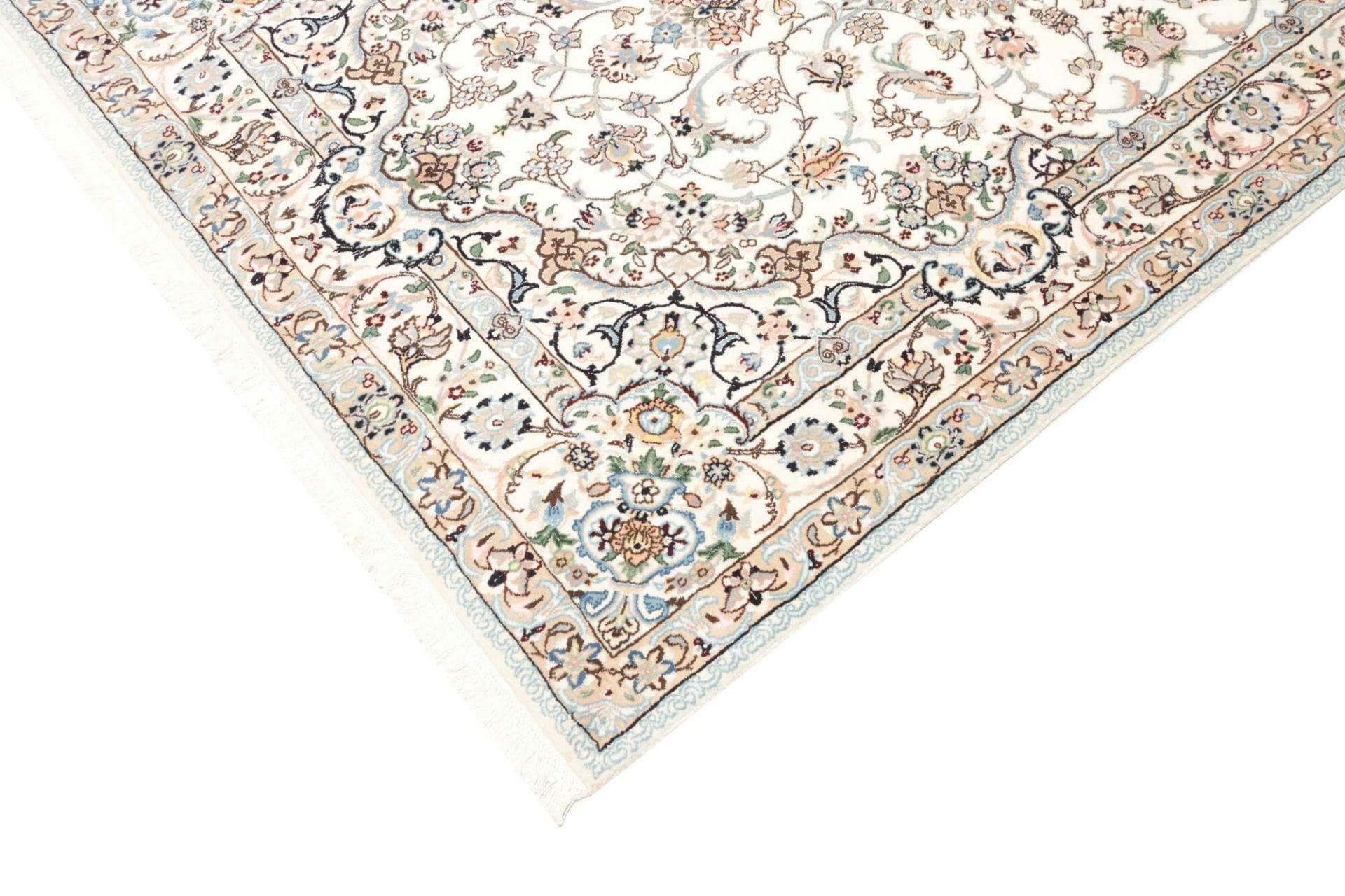 nain-teppich-160-x-247cm-florales-muster-handgeknupft-perserteppich-6 Nain Perserteppich 160 × 247 cm aus Wolle, handgeknüpft