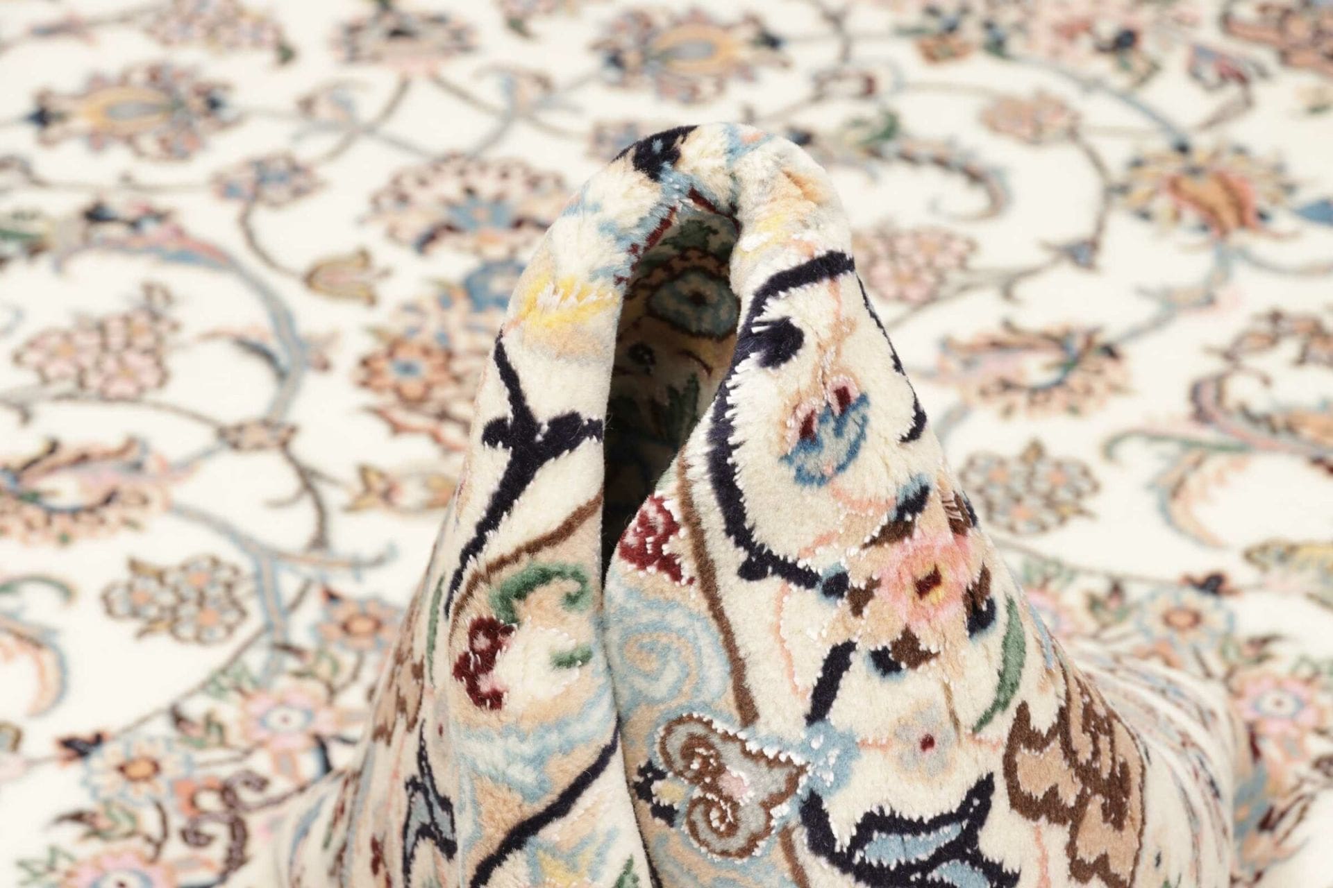 nain-teppich-160-x-247cm-florales-muster-handgeknupft-perserteppich-9 Nain Perserteppich 160 × 247 cm aus Wolle, handgeknüpft
