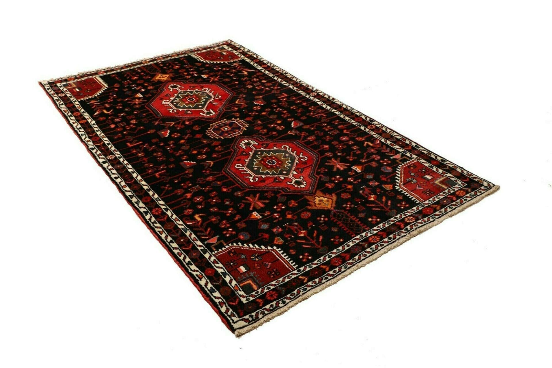 Handgeknüpfter Hamadan Perserteppich, 148 × 218 cm, Wolle