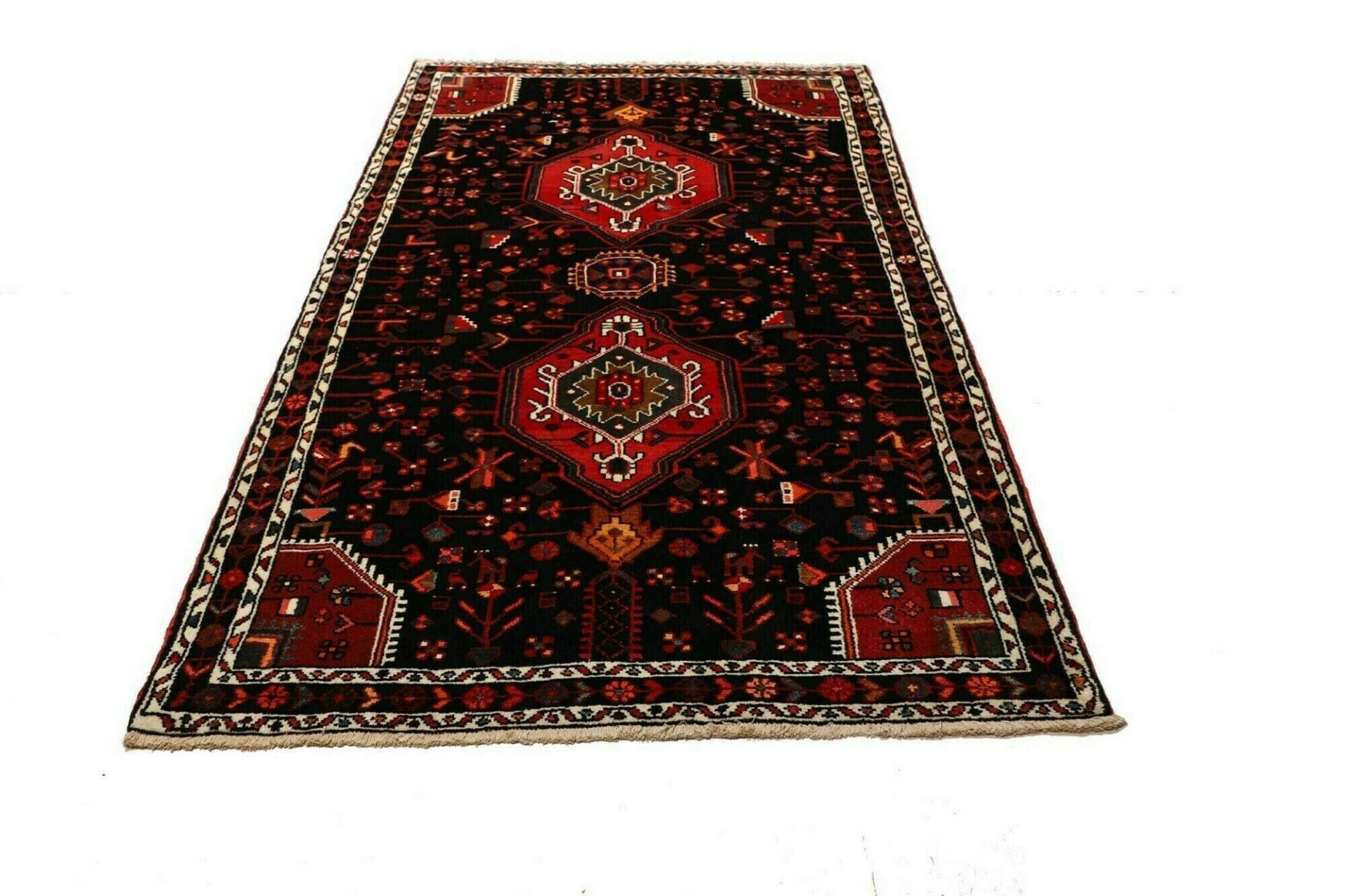 Handgeknüpfter Hamadan Perserteppich, 148 × 218 cm, Wolle