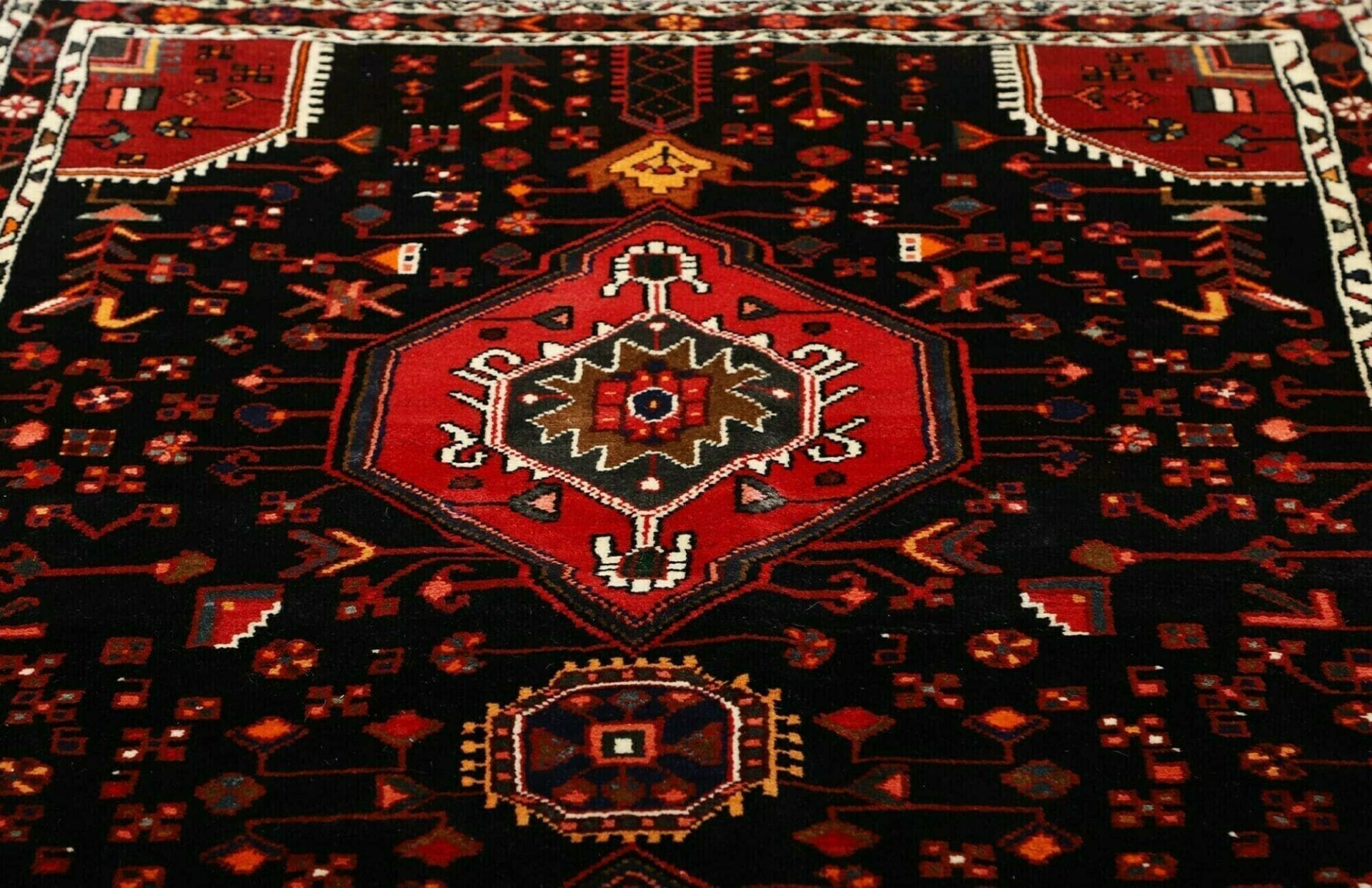 Handgeknüpfter Hamadan Perserteppich, 148 × 218 cm, Wolle