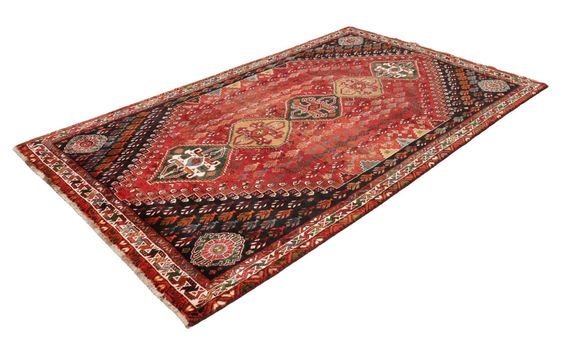Handgeknüpfter Shiraz Perserteppich, 170 × 273 cm, Wolle