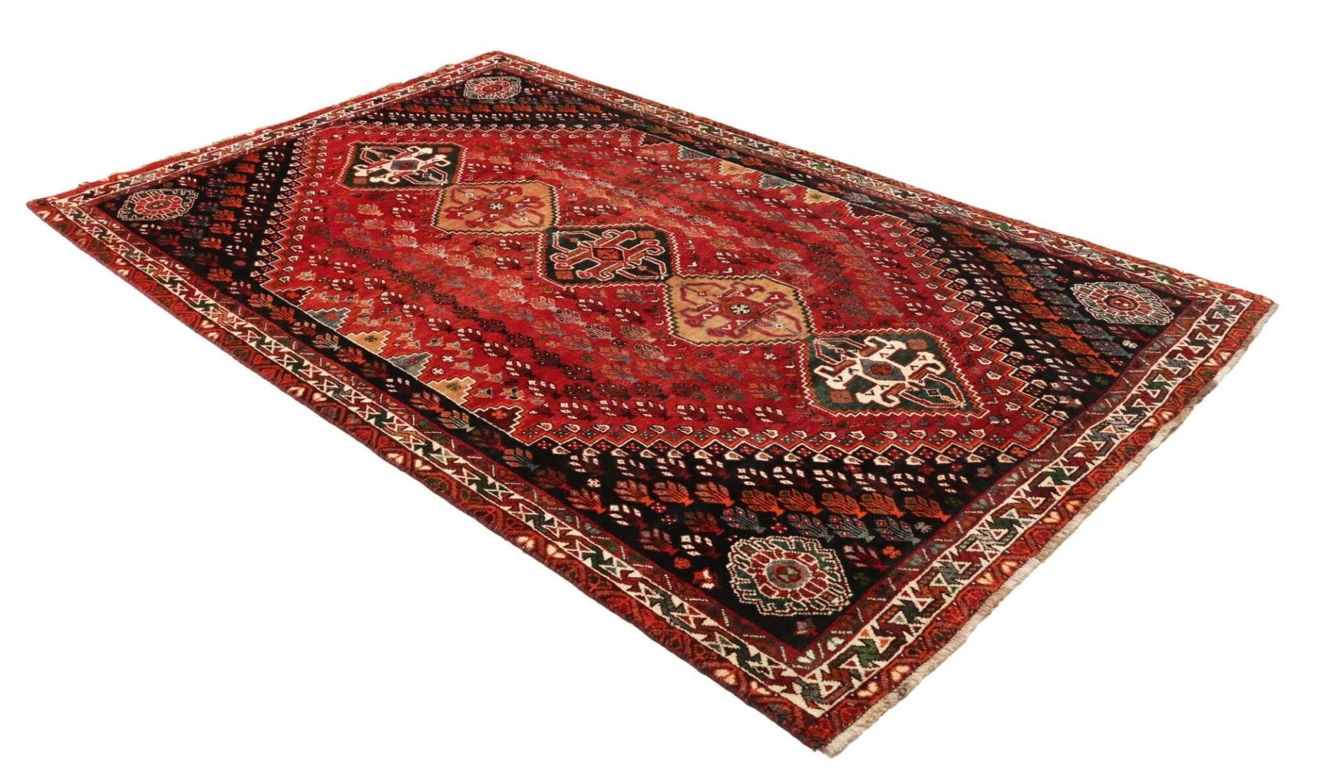 Handgeknüpfter Shiraz Perserteppich, 170 × 273 cm, Wolle