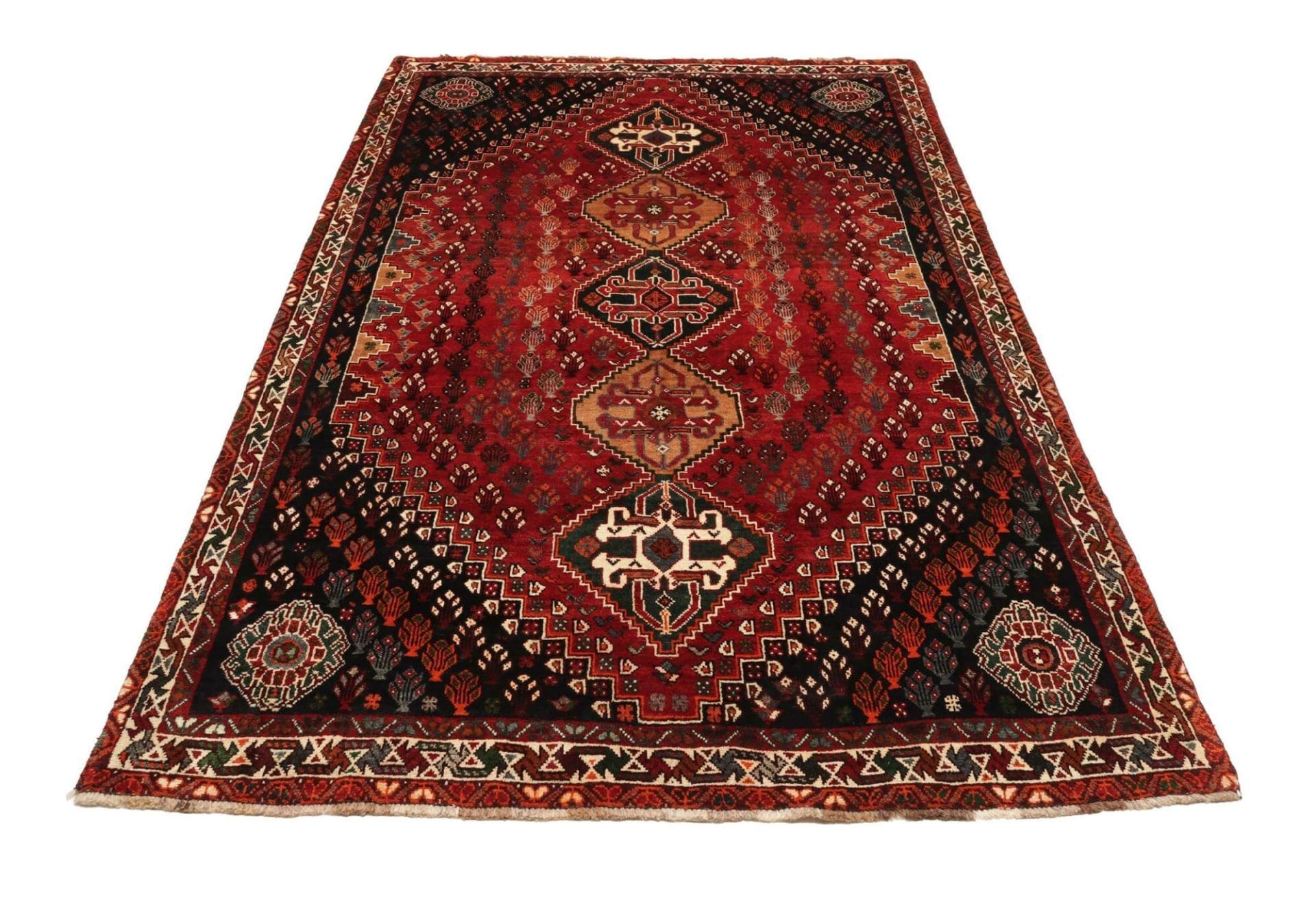 Handgeknüpfter Shiraz Perserteppich, 170 × 273 cm, Wolle