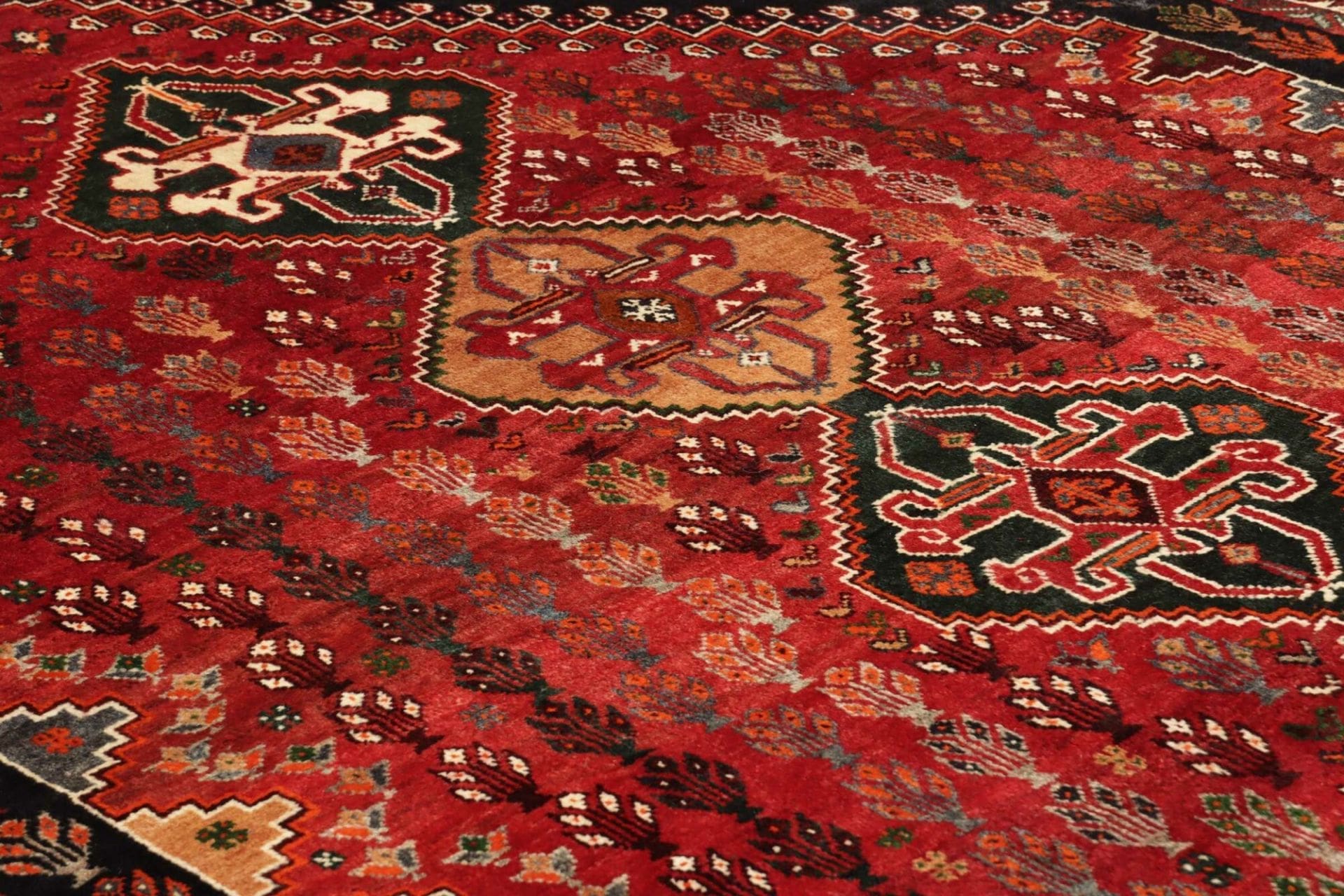 Handgeknüpfter Shiraz Perserteppich, 170 × 273 cm, Wolle
