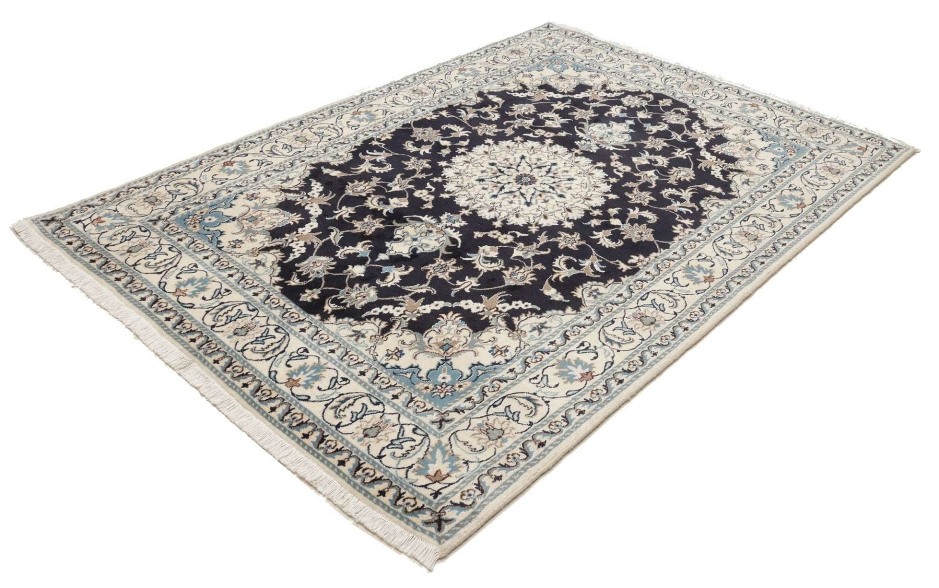 exklusiver-nain-teppich-168-x-245cm-schurwolle-handgeknupft-1 Nain Perserteppich 168 × 245 cm aus Wolle, handgeknüpft