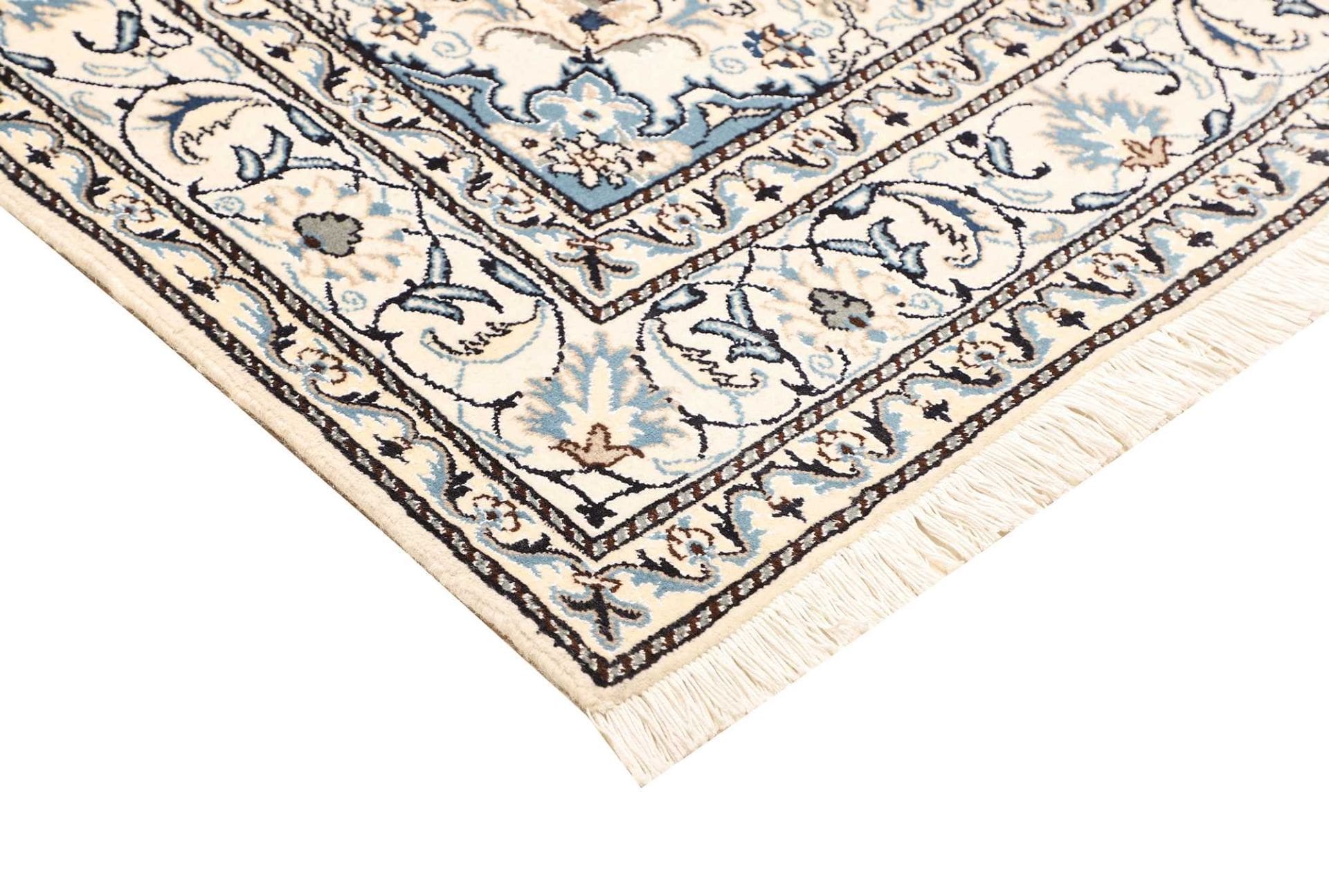 nain-teppich-168-x-246-cm-florales-muster-schurwolle-handgeknupft-4 Handgeknüpfter Nain Perserteppich 168 × 246 cm