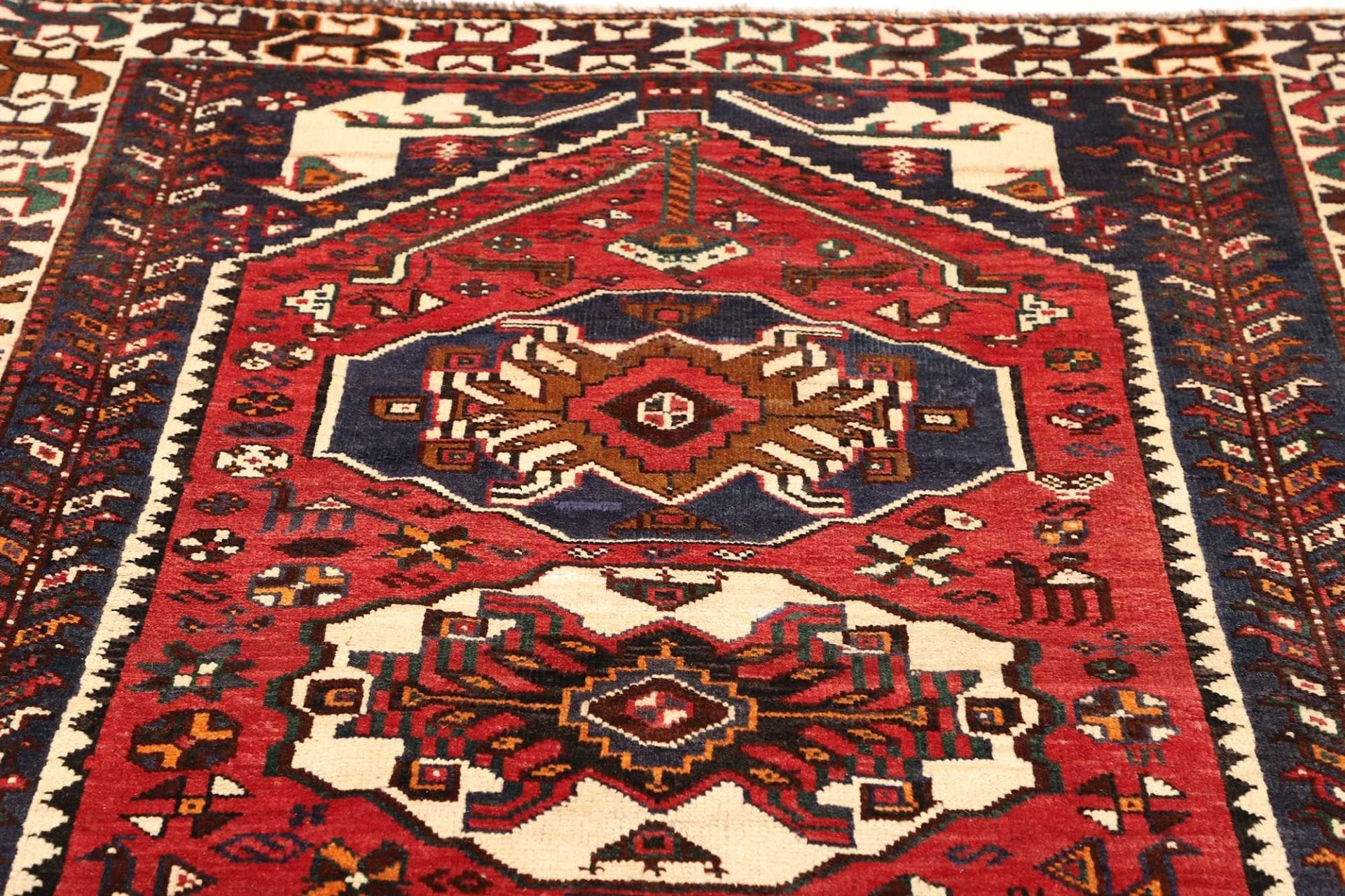Shiraz Perserteppich 163 × 252 cm aus Wolle, handgeknüpft