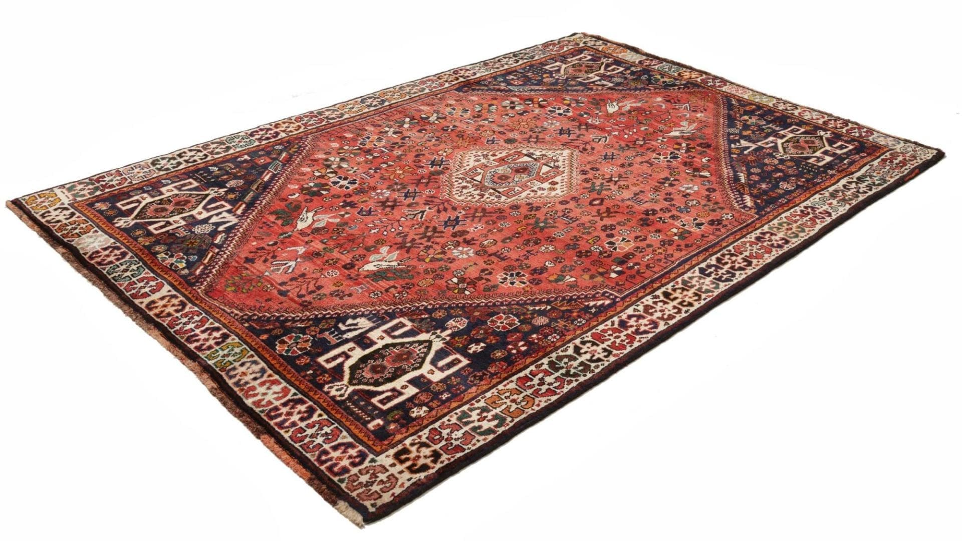 Handgeknüpfter Qashqai Perserteppich, 175 × 250 cm, Wolle