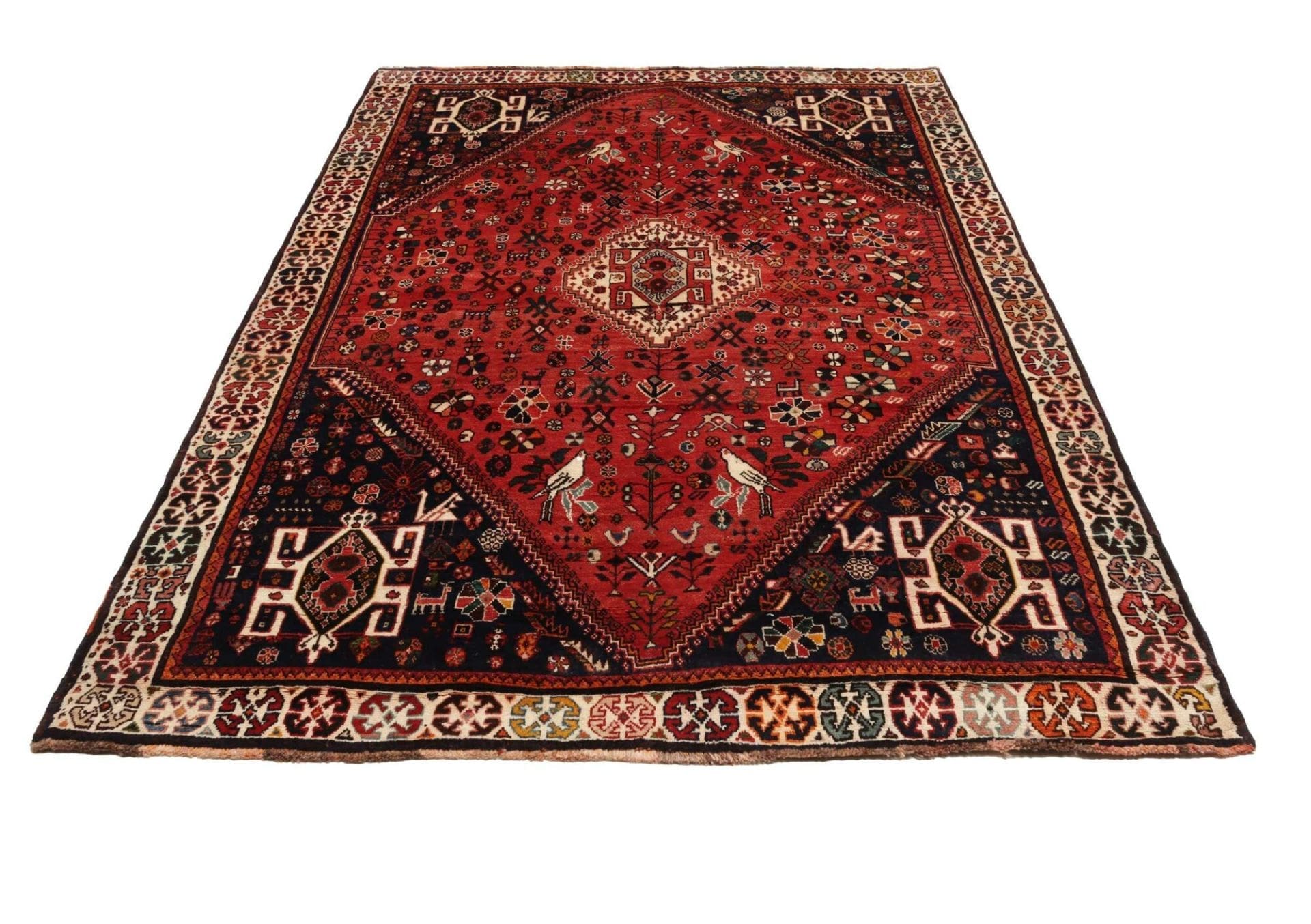 Handgeknüpfter Qashqai Perserteppich, 175 × 250 cm, Wolle