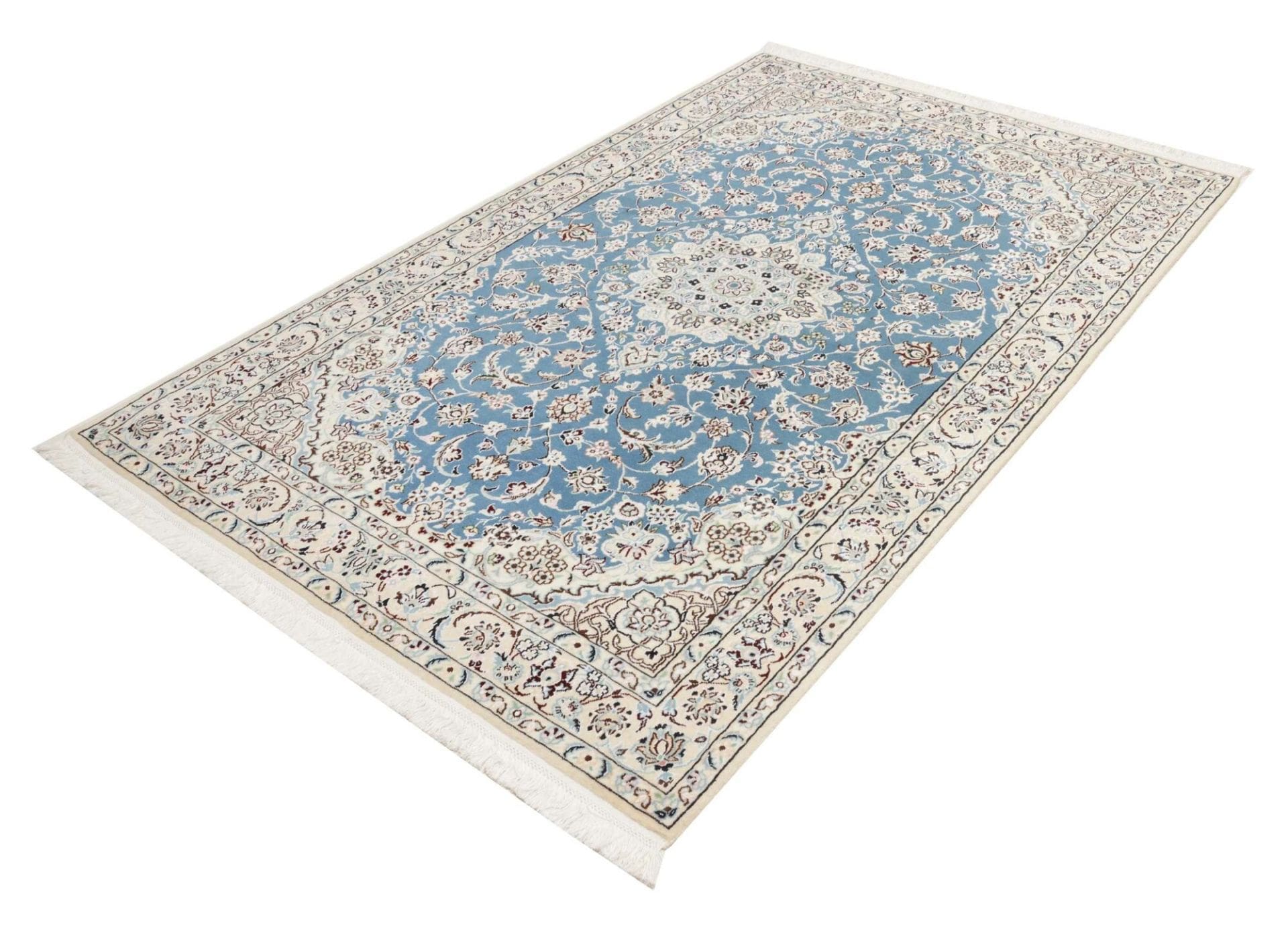 nain-teppich-143-x-220-cm-florales-design-handgeknupft-1 Nain Perserteppich 143 × 220 cm aus Wolle, handgeknüpft