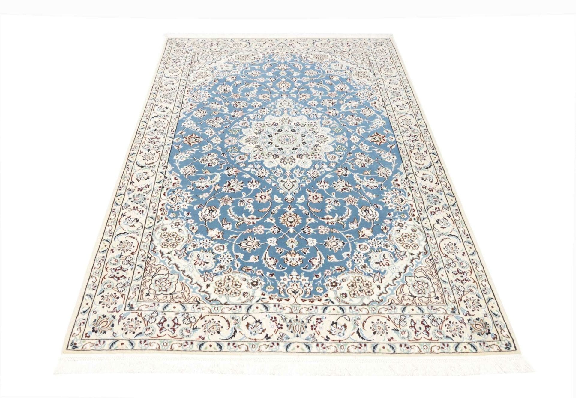 nain-teppich-143-x-220-cm-florales-design-handgeknupft-3 Nain Perserteppich 143 × 220 cm aus Wolle, handgeknüpft