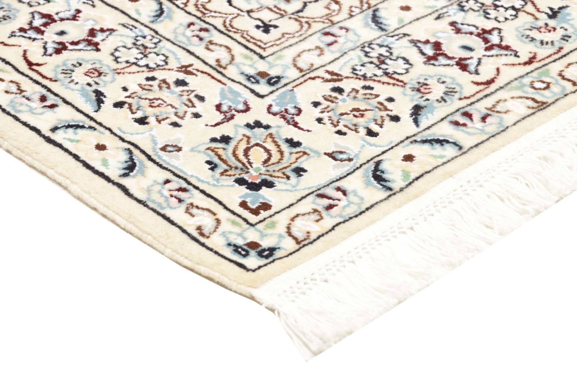 nain-teppich-143-x-220-cm-florales-design-handgeknupft-4 Nain Perserteppich 143 × 220 cm aus Wolle, handgeknüpft