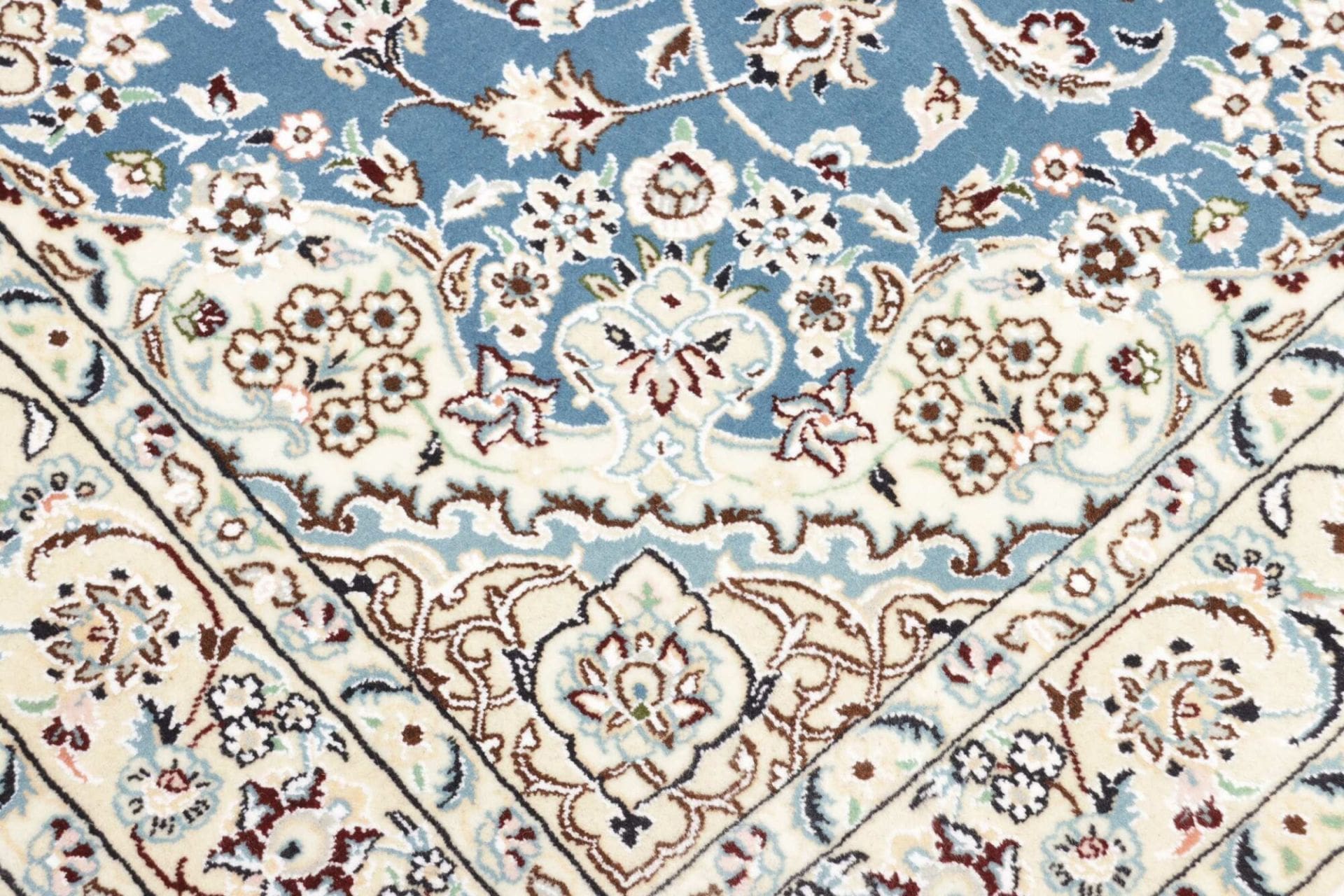 nain-teppich-143-x-220-cm-florales-design-handgeknupft-5 Nain Perserteppich 143 × 220 cm aus Wolle, handgeknüpft