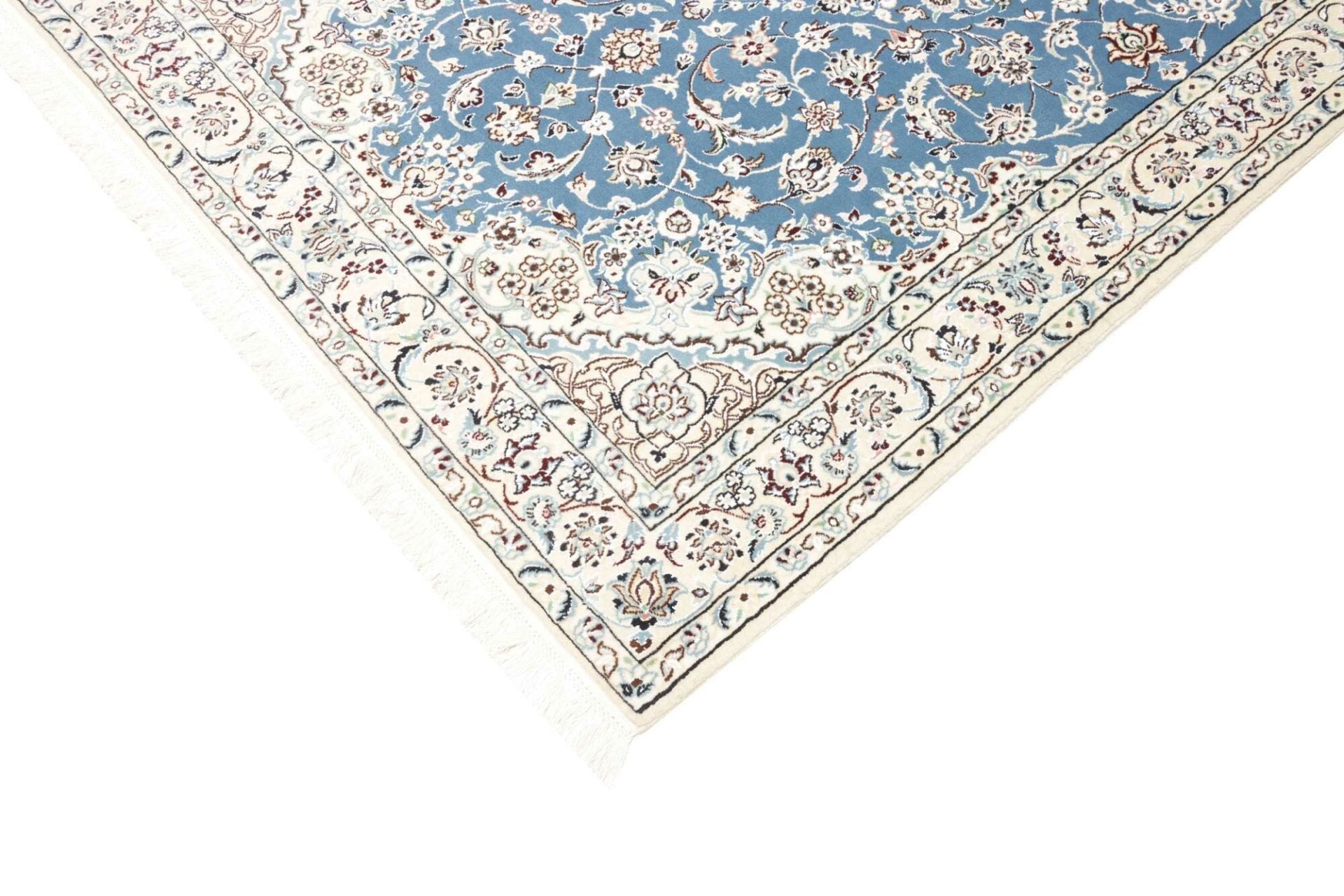 nain-teppich-143-x-220-cm-florales-design-handgeknupft-6 Nain Perserteppich 143 × 220 cm aus Wolle, handgeknüpft