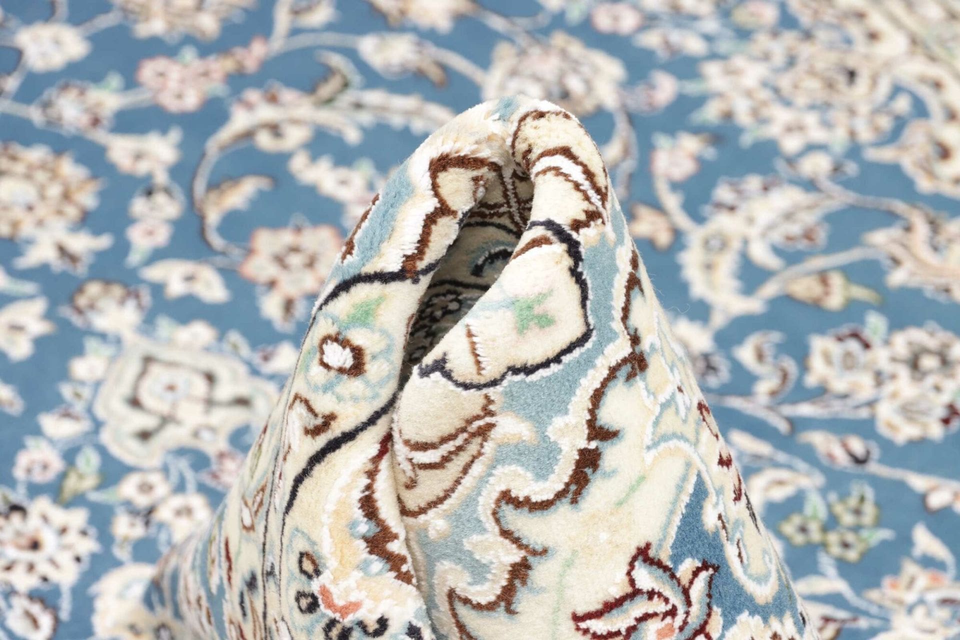 nain-teppich-143-x-220-cm-florales-design-handgeknupft-9 Nain Perserteppich 143 × 220 cm aus Wolle, handgeknüpft