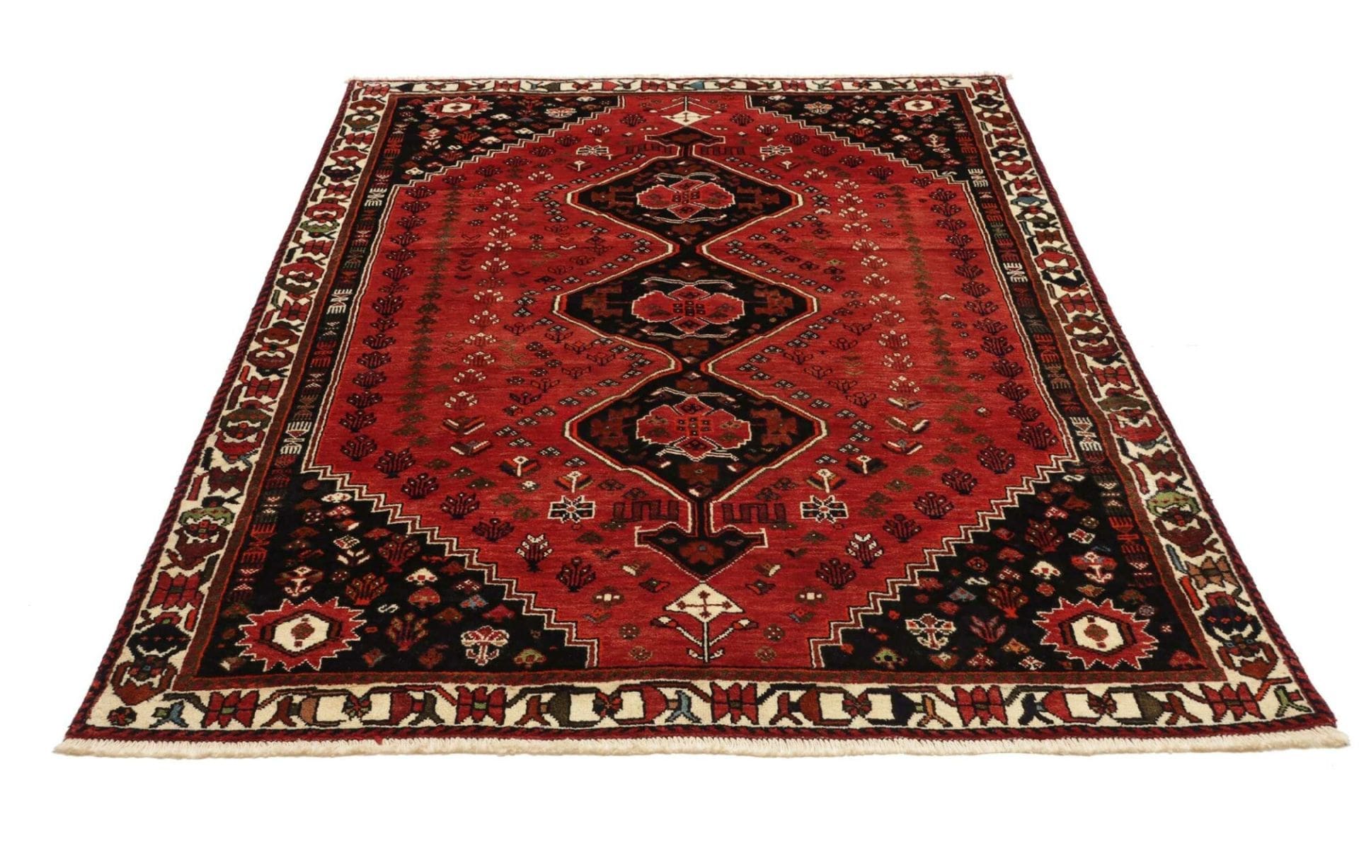 Shiraz Perserteppich 166 × 253 cm aus Wolle, handgeknüpft