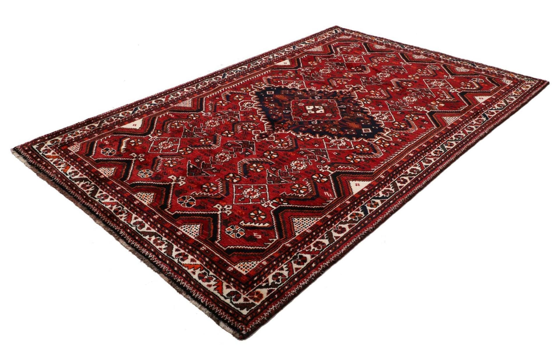 Handgeknüpfter Shiraz Perserteppich, 172 × 264 cm, Wolle