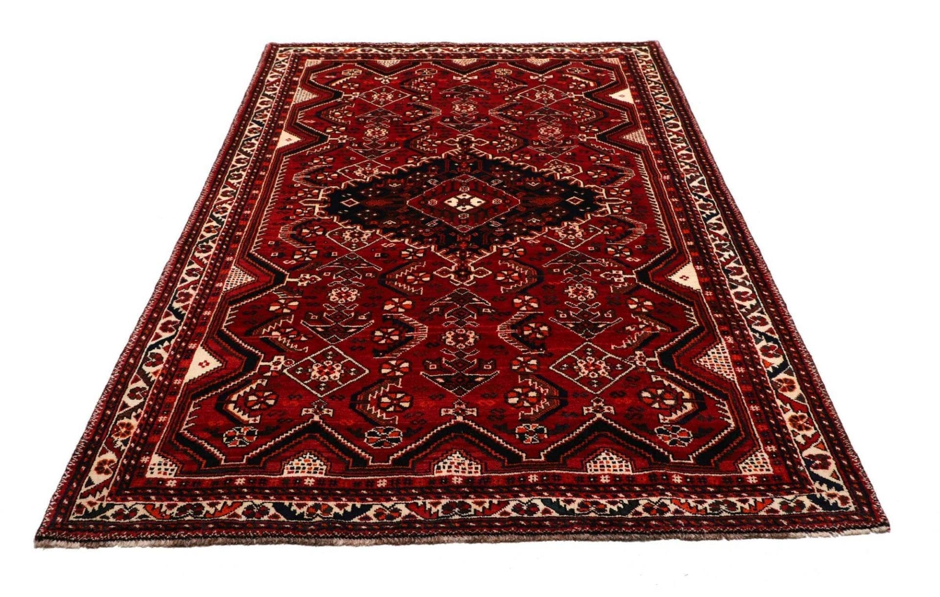 Handgeknüpfter Shiraz Perserteppich, 172 × 264 cm, Wolle