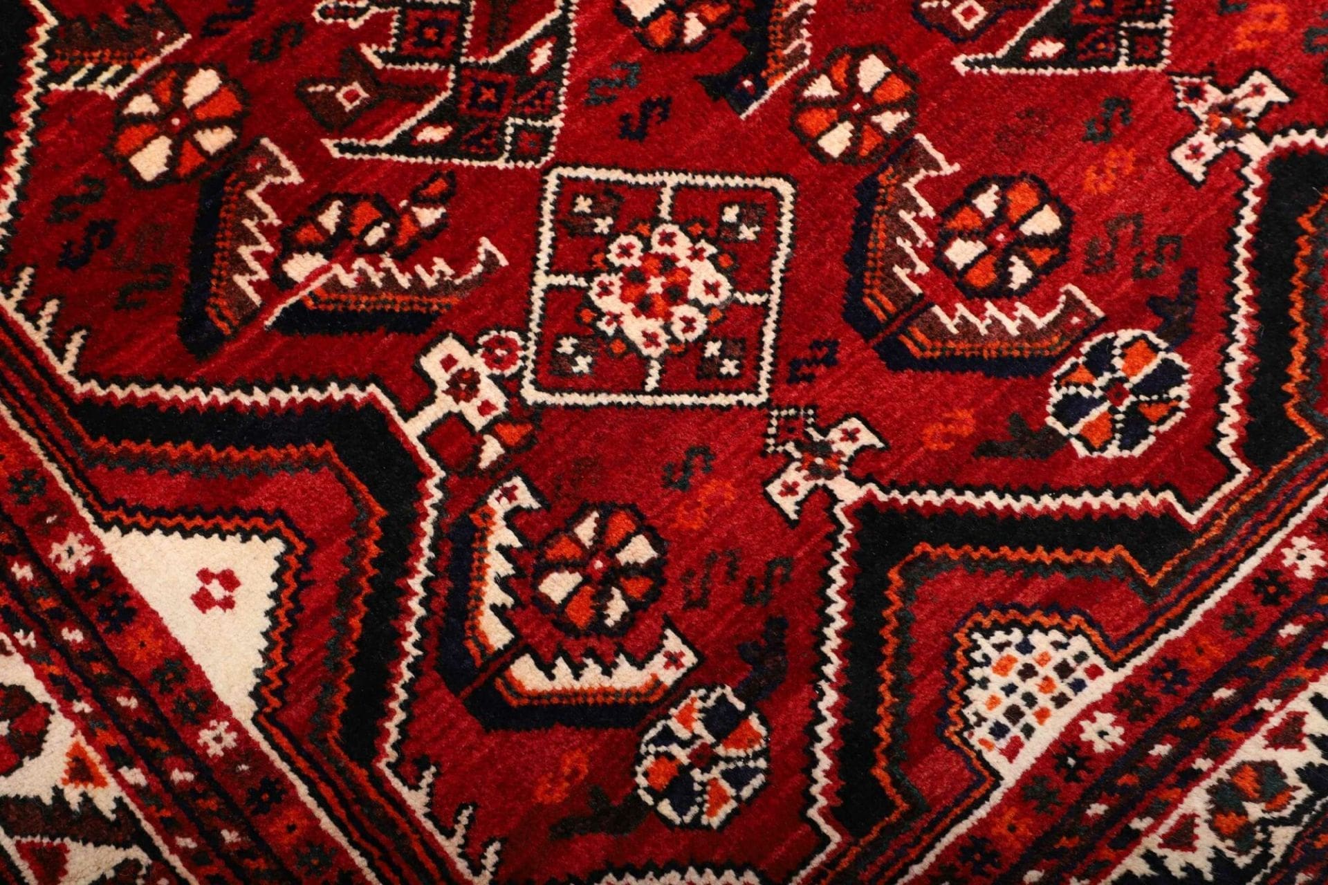 Handgeknüpfter Shiraz Perserteppich, 172 × 264 cm, Wolle
