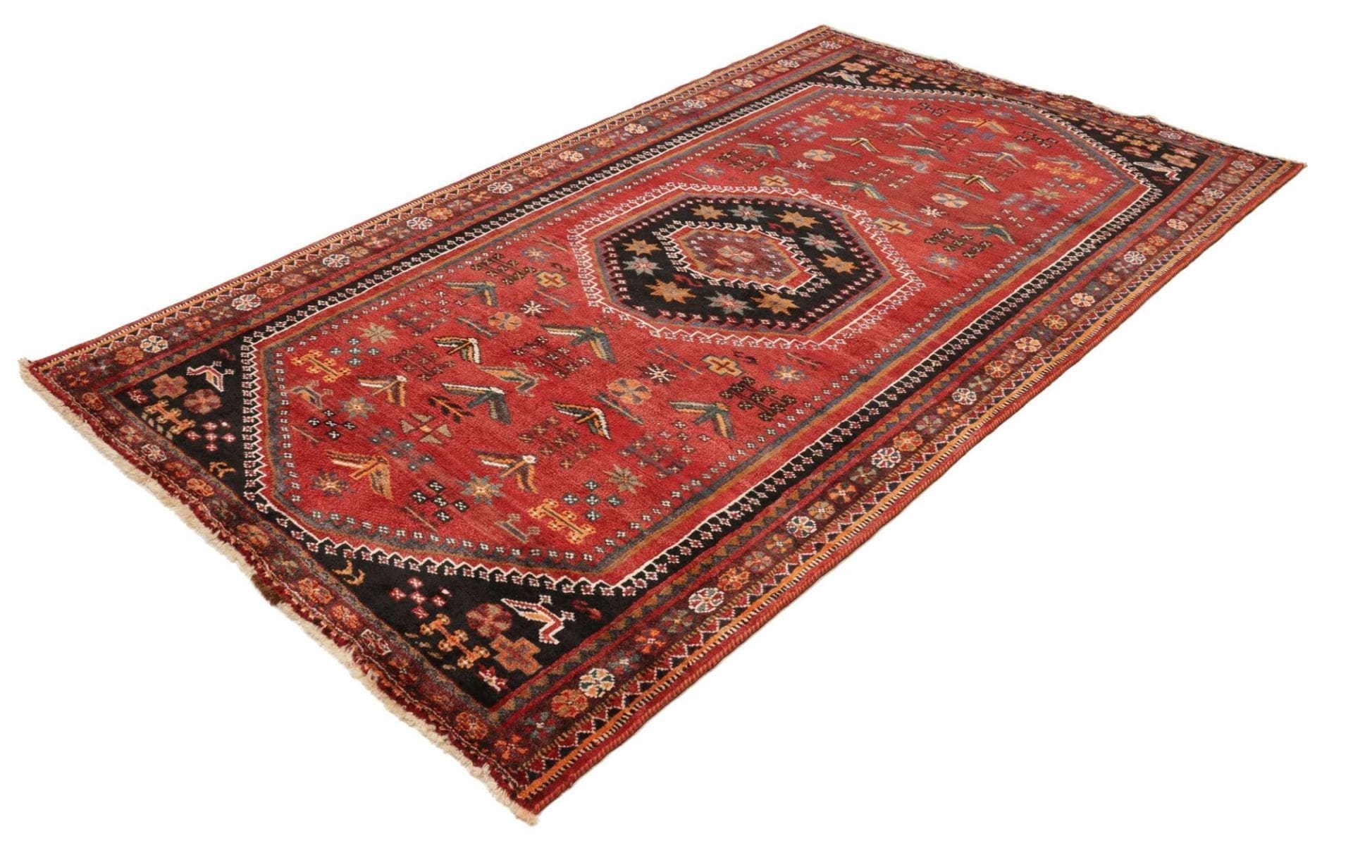 Shiraz Perserteppich 153 × 248 cm aus Wolle, handgeknüpft
