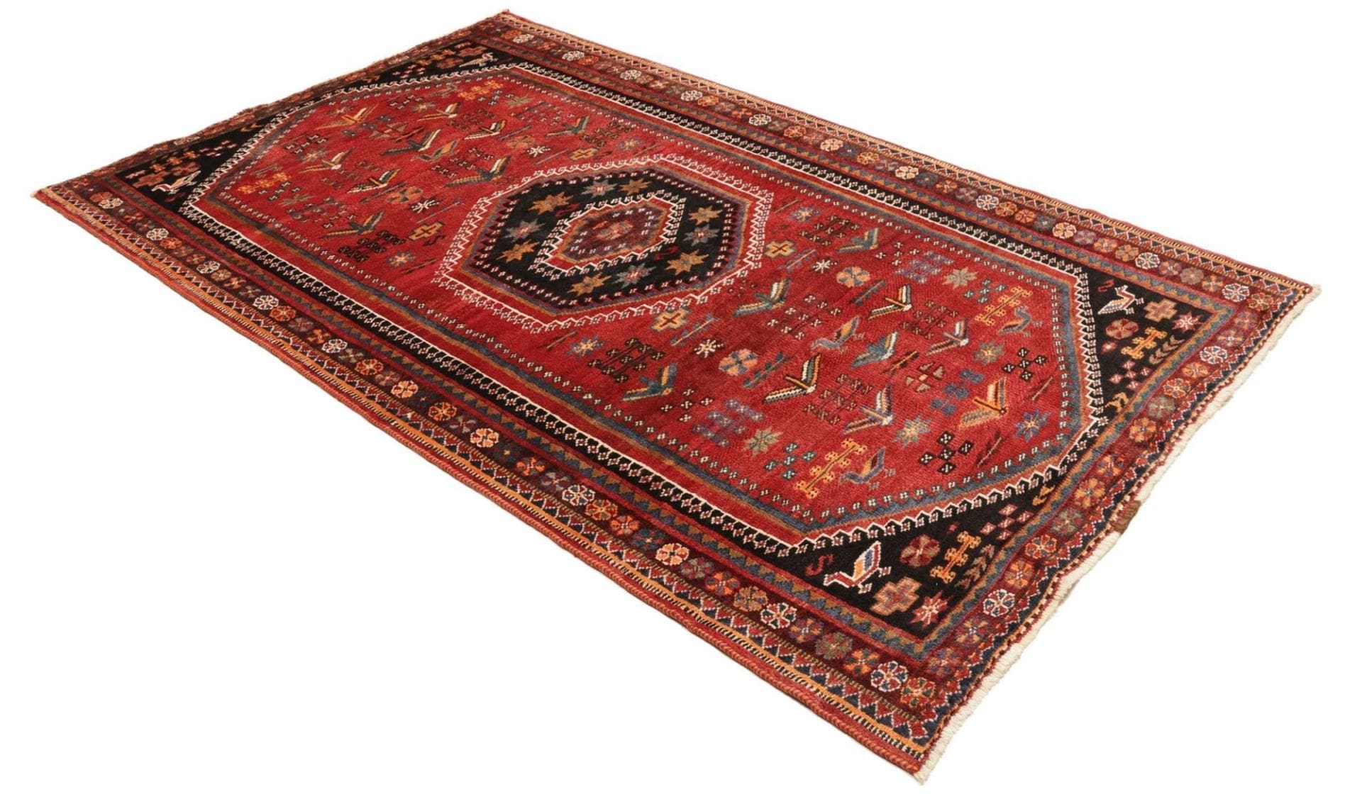 Shiraz Perserteppich 153 × 248 cm aus Wolle, handgeknüpft