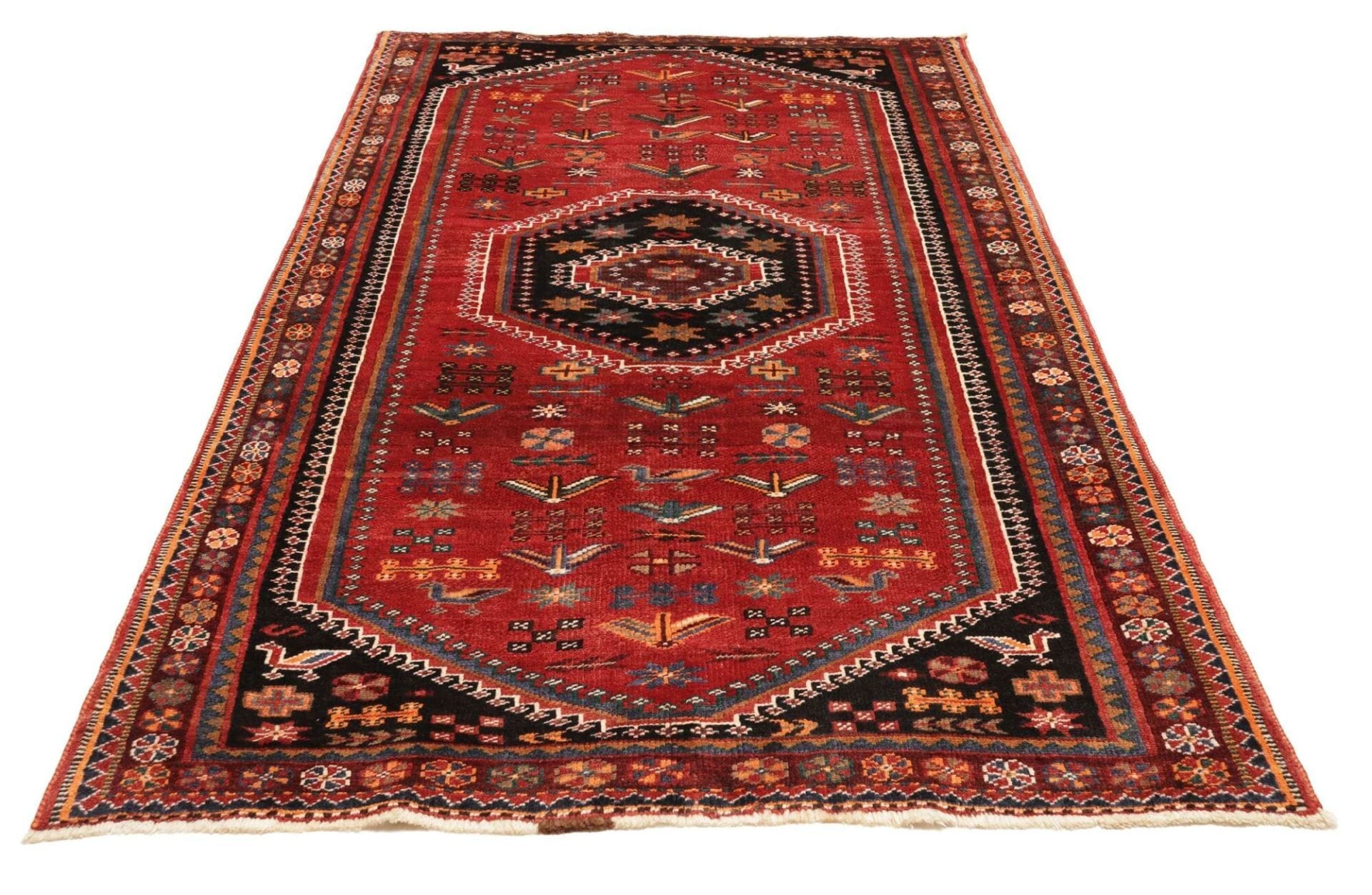 Shiraz Perserteppich 153 × 248 cm aus Wolle, handgeknüpft