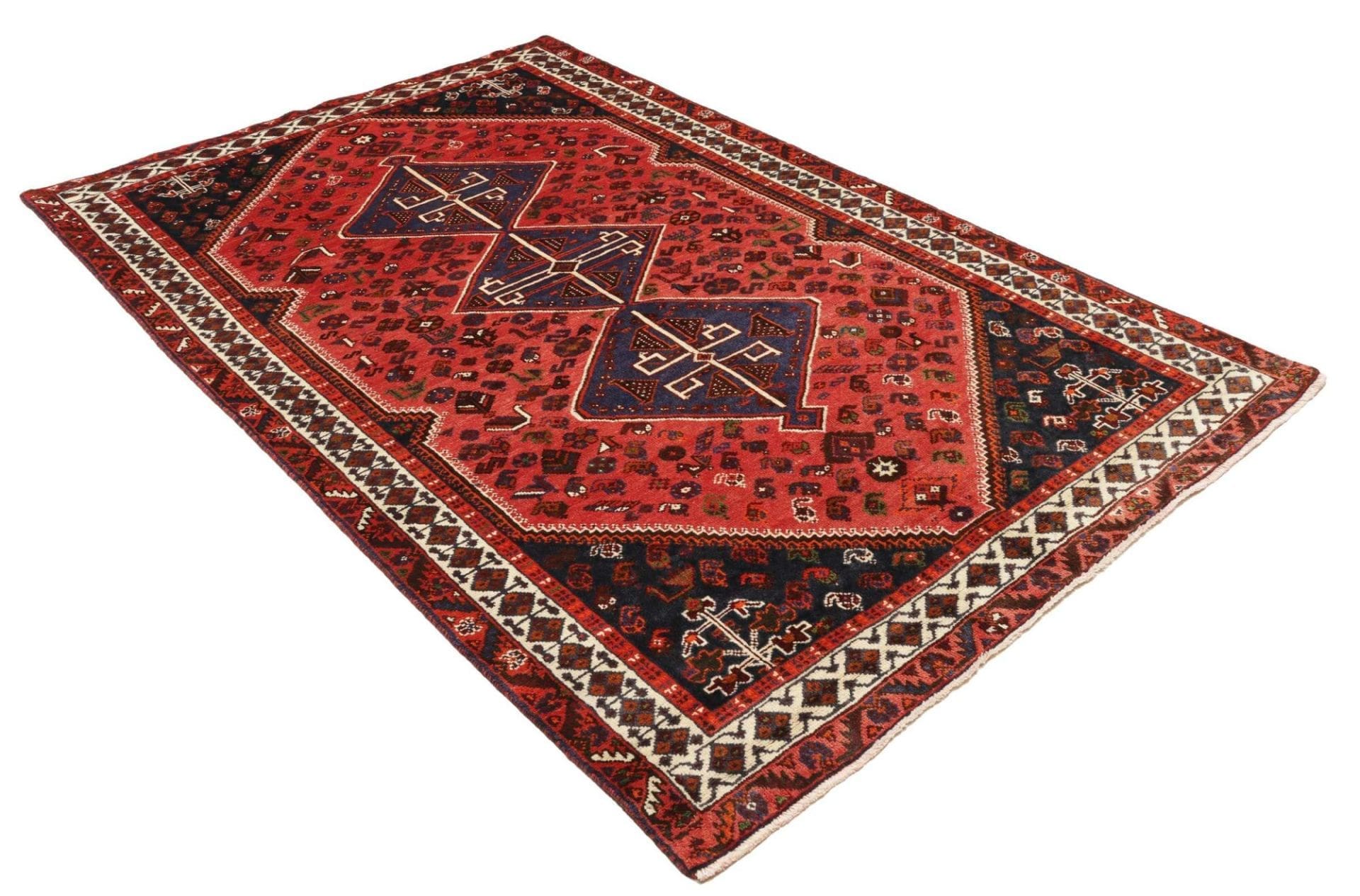 Handgeknüpfter Shiraz Perserteppich 163 × 258 cm