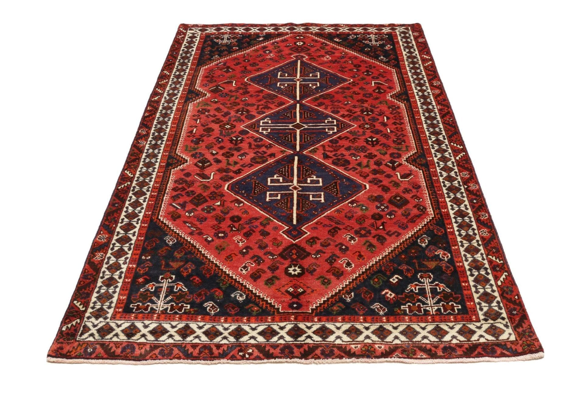 Handgeknüpfter Shiraz Perserteppich 163 × 258 cm